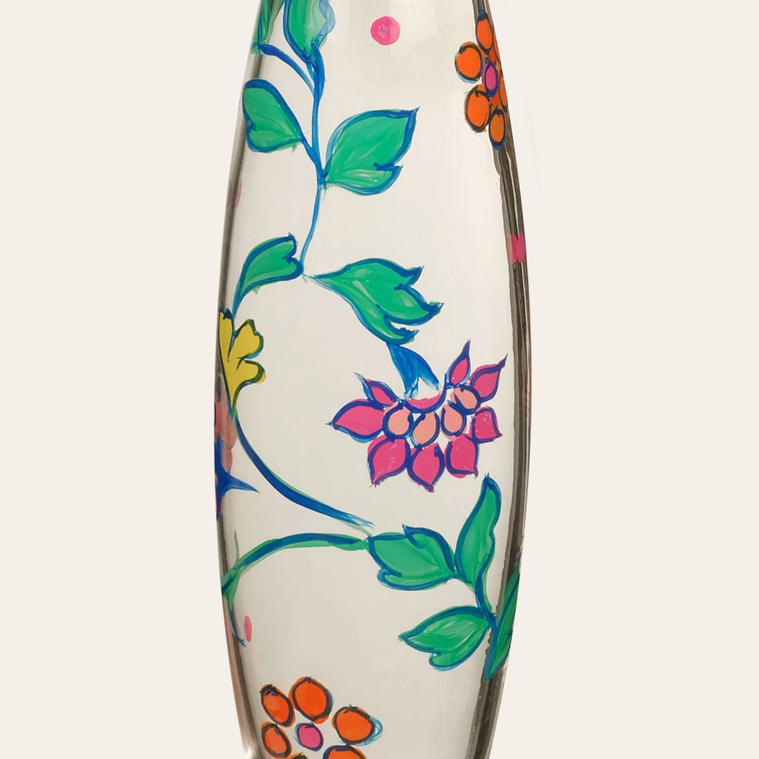 Henan Borosilikat Cam Şamdan 26 Cm Mavi