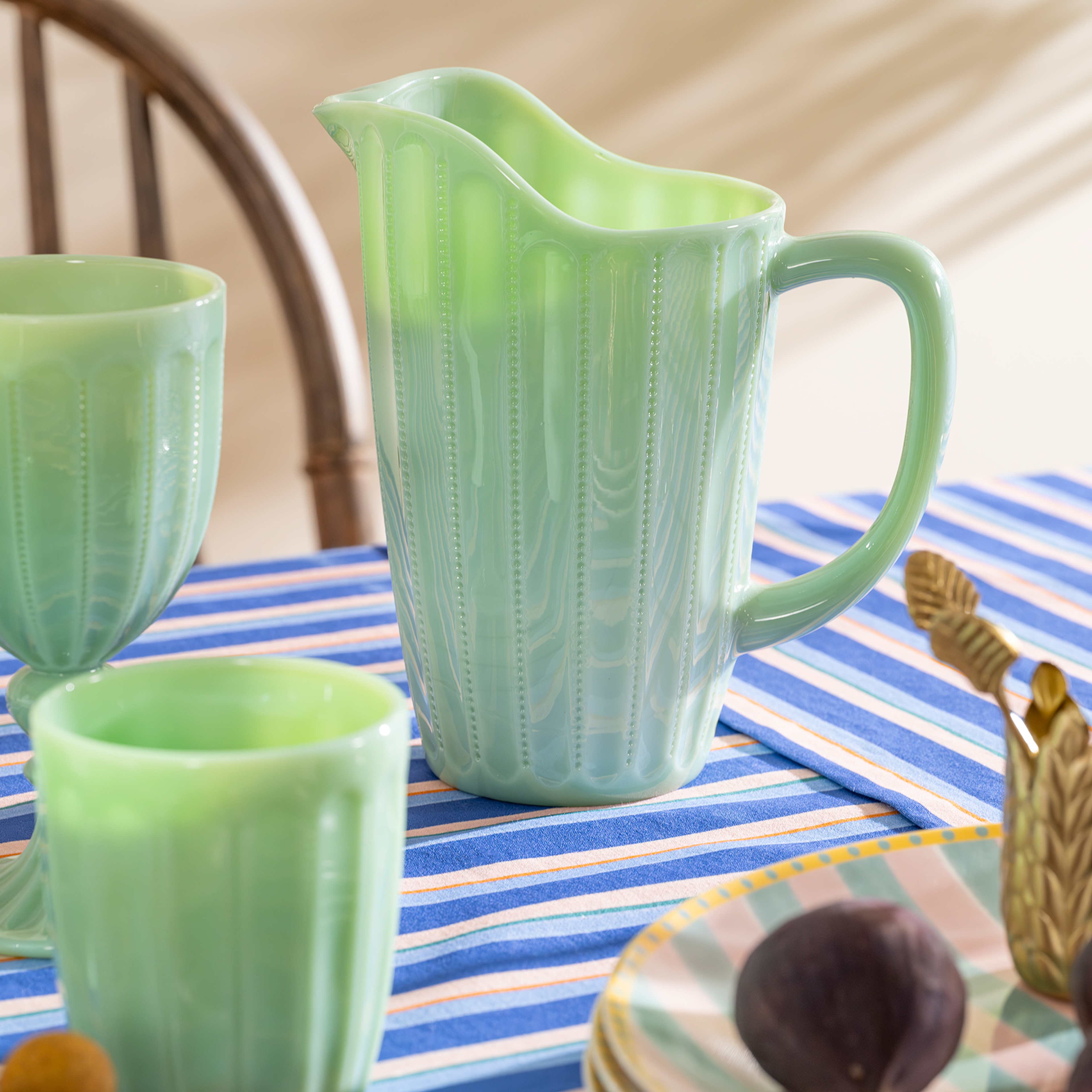 Henan Cam Sürahi 1000 Ml Yeşil