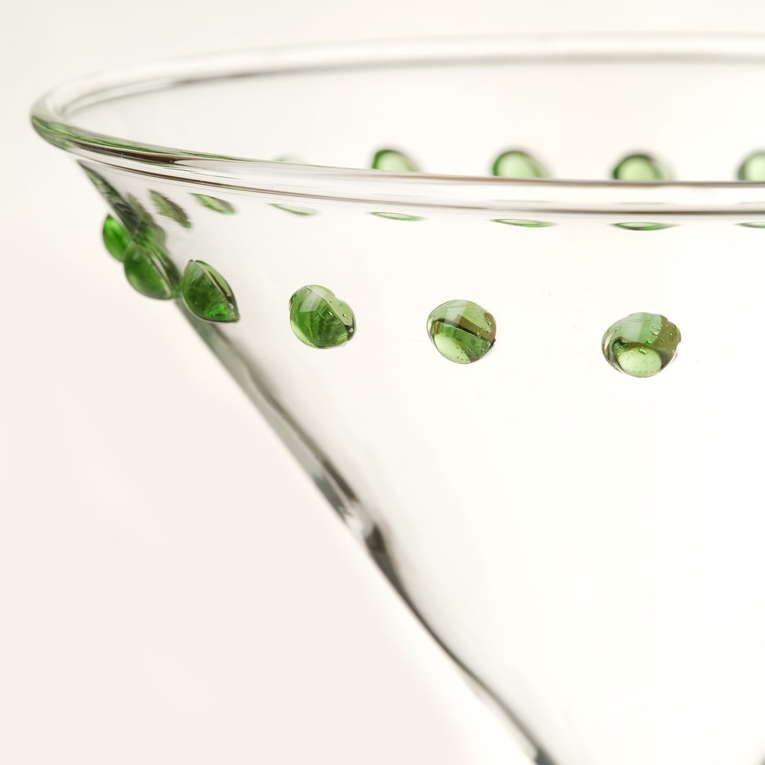 Henan Borosilikat Cam Kadeh 180 Ml Şeffaf - Yeşil