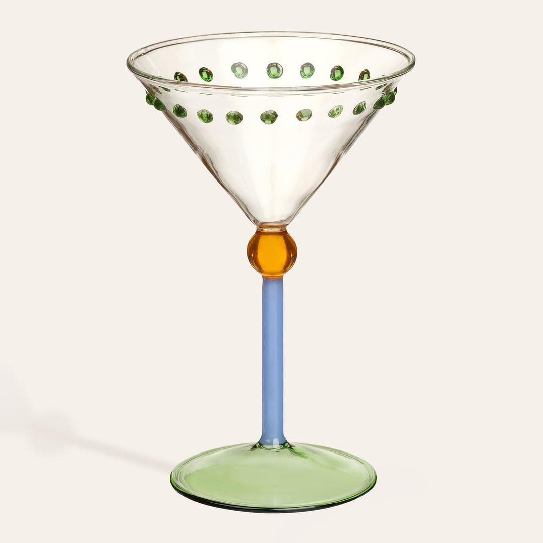 Henan Borosilikat Cam Kadeh 180 Ml Şeffaf - Yeşil