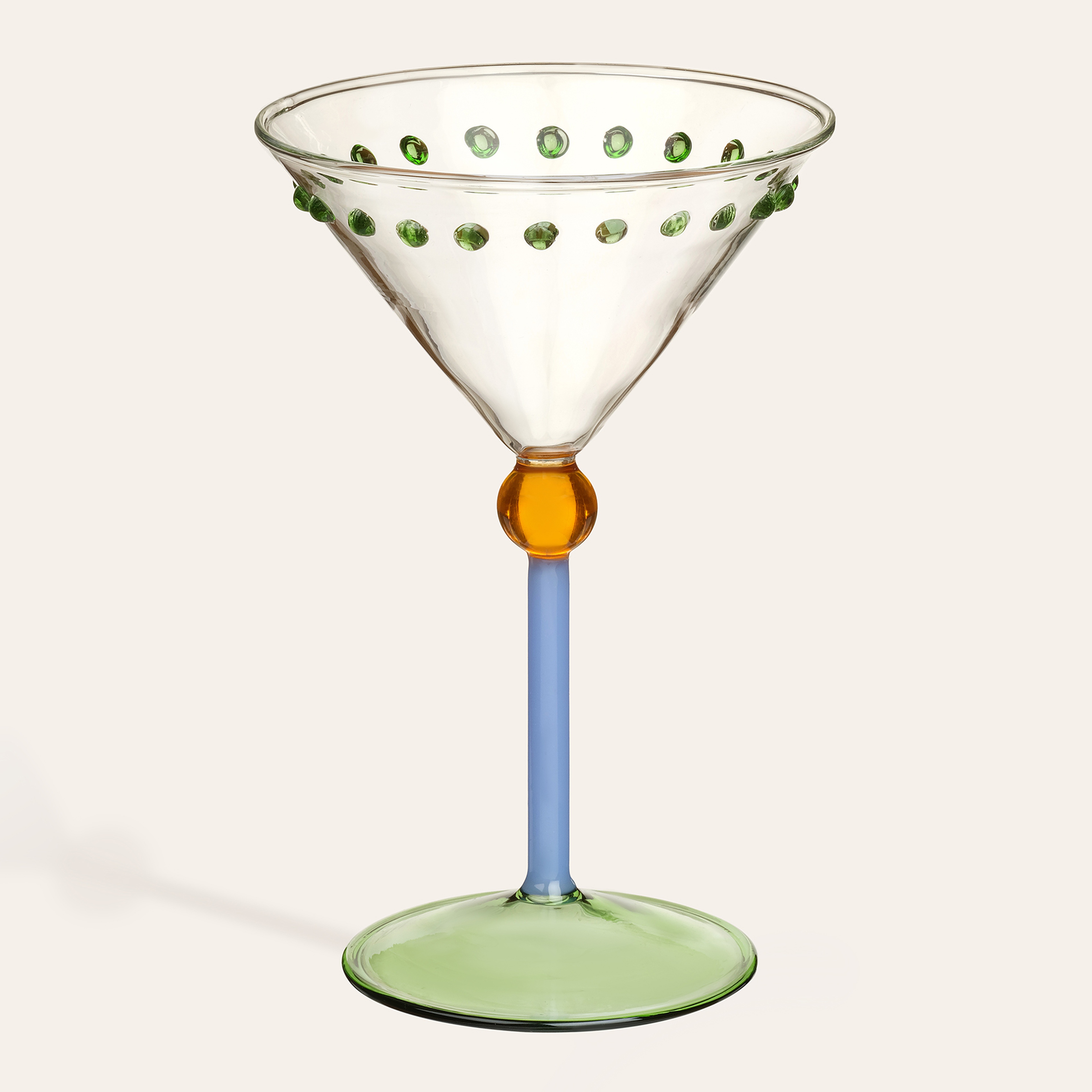 Henan Borosilikat Cam Kadeh 180 Ml Şeffaf - Yeşil