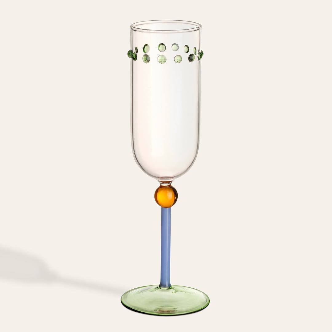 Henan Borosilikat Cam Kadeh 240 Ml Şeffaf - Yeşil