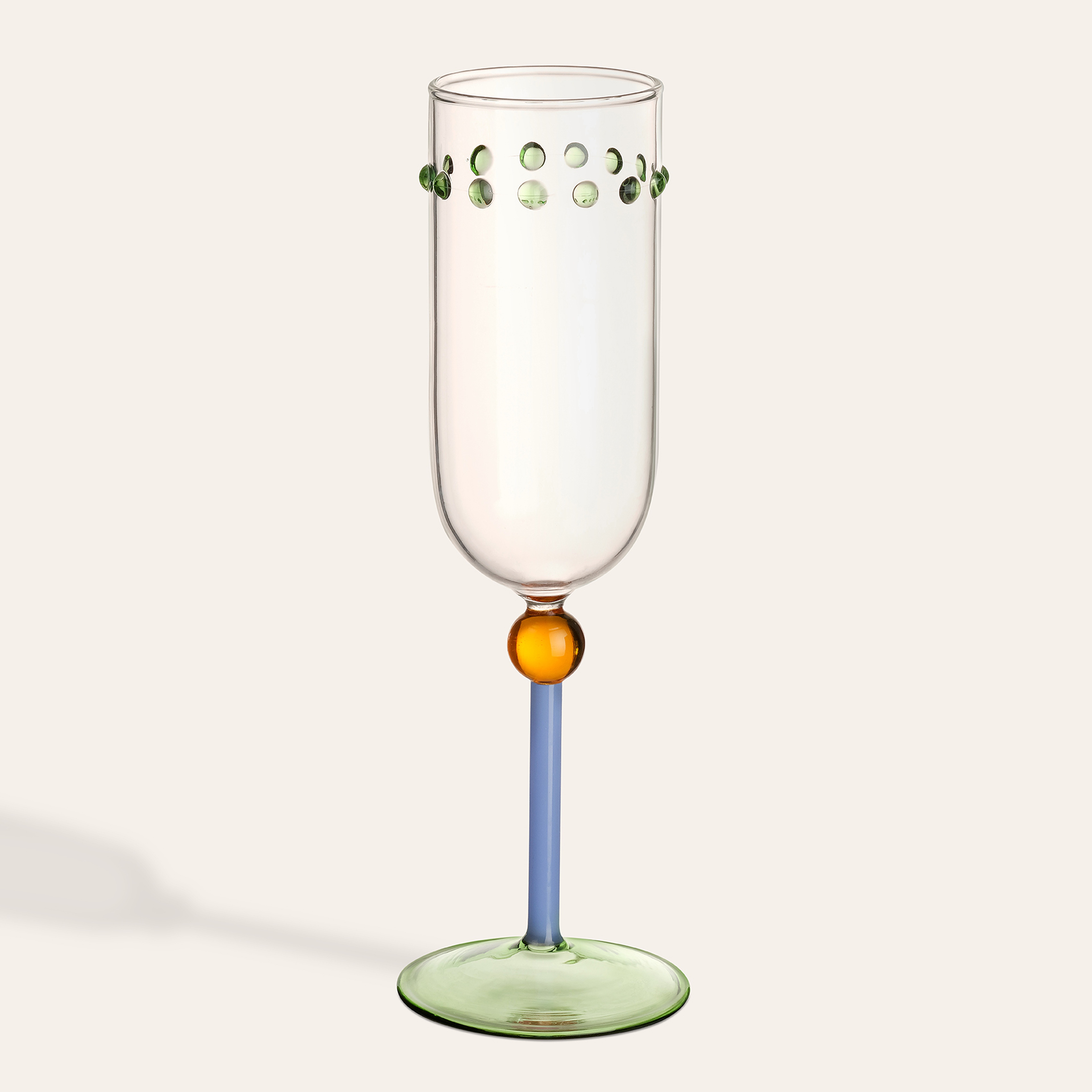 Henan Borosilikat Cam Kadeh 240 Ml Şeffaf - Yeşil