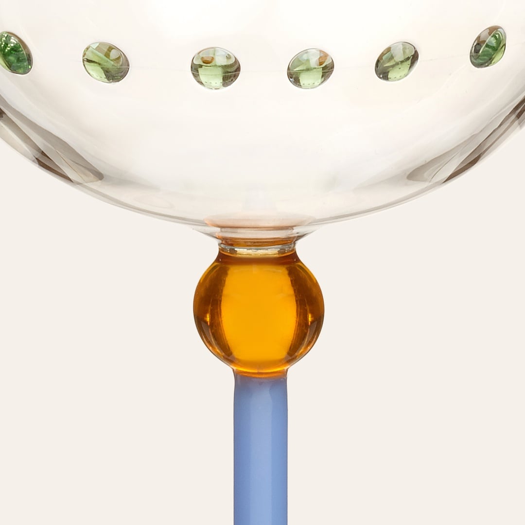 Henan Borosilikat Cam Kadeh 300 Ml Şeffaf - Yeşil