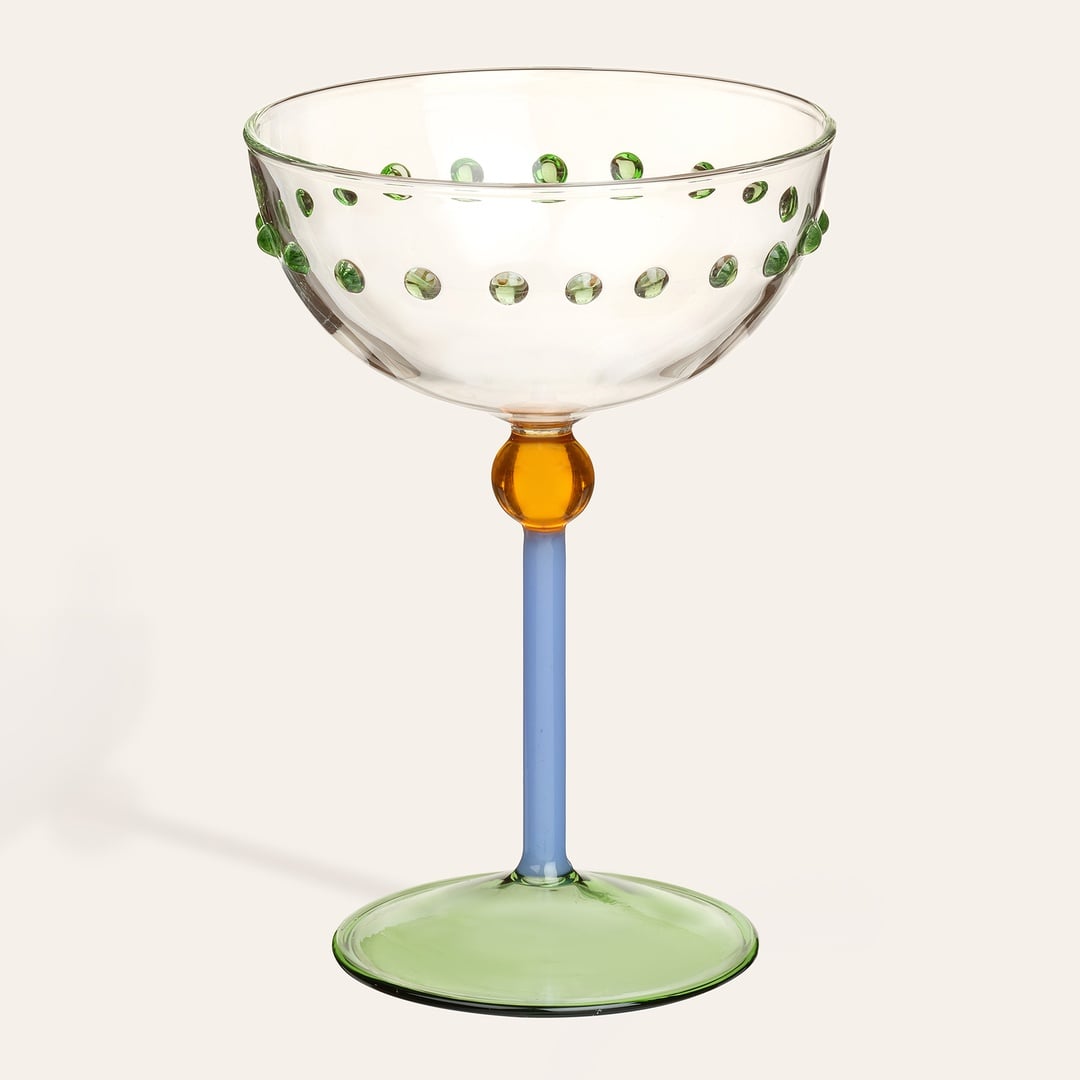 Henan Borosilikat Cam Kadeh 300 Ml Şeffaf - Yeşil