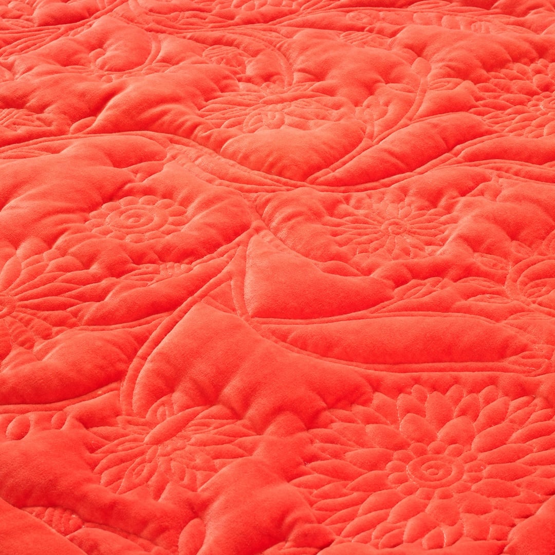 Okhla Pamuk Kadife Koltuk Matı 85x185 Cm Sarı - Turuncu