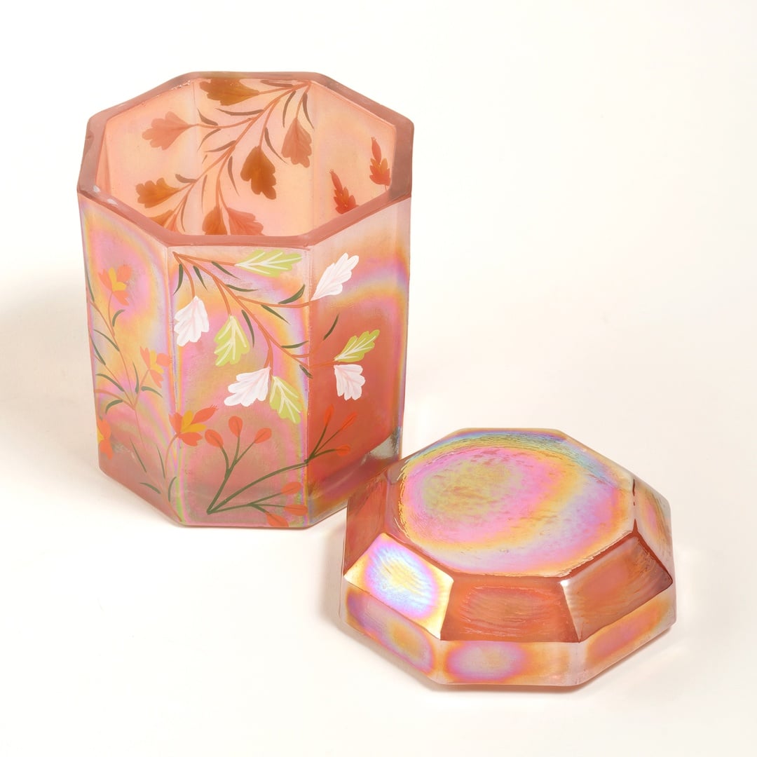 Aravalı El Boyaması Dekoratif Obje 10x10x14 Cm Lüster Turuncu