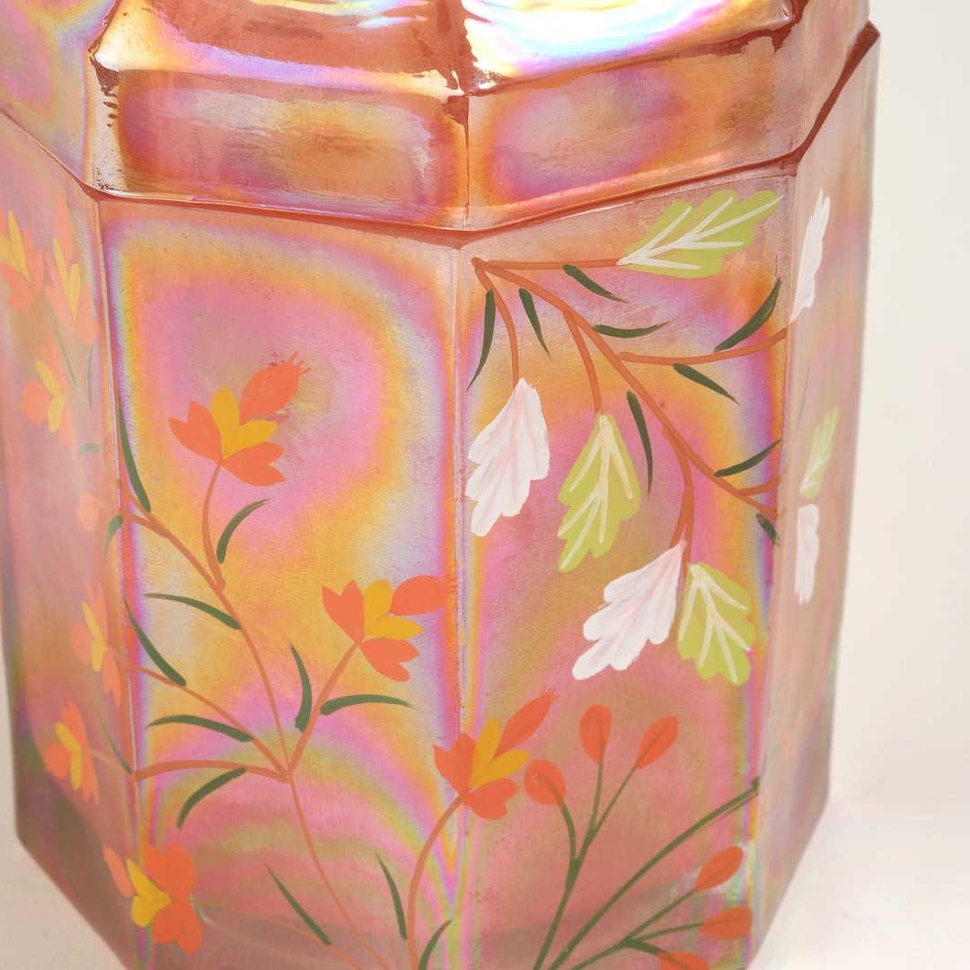 Aravalı El Boyaması Dekoratif Obje 10x10x14 Cm Lüster Turuncu