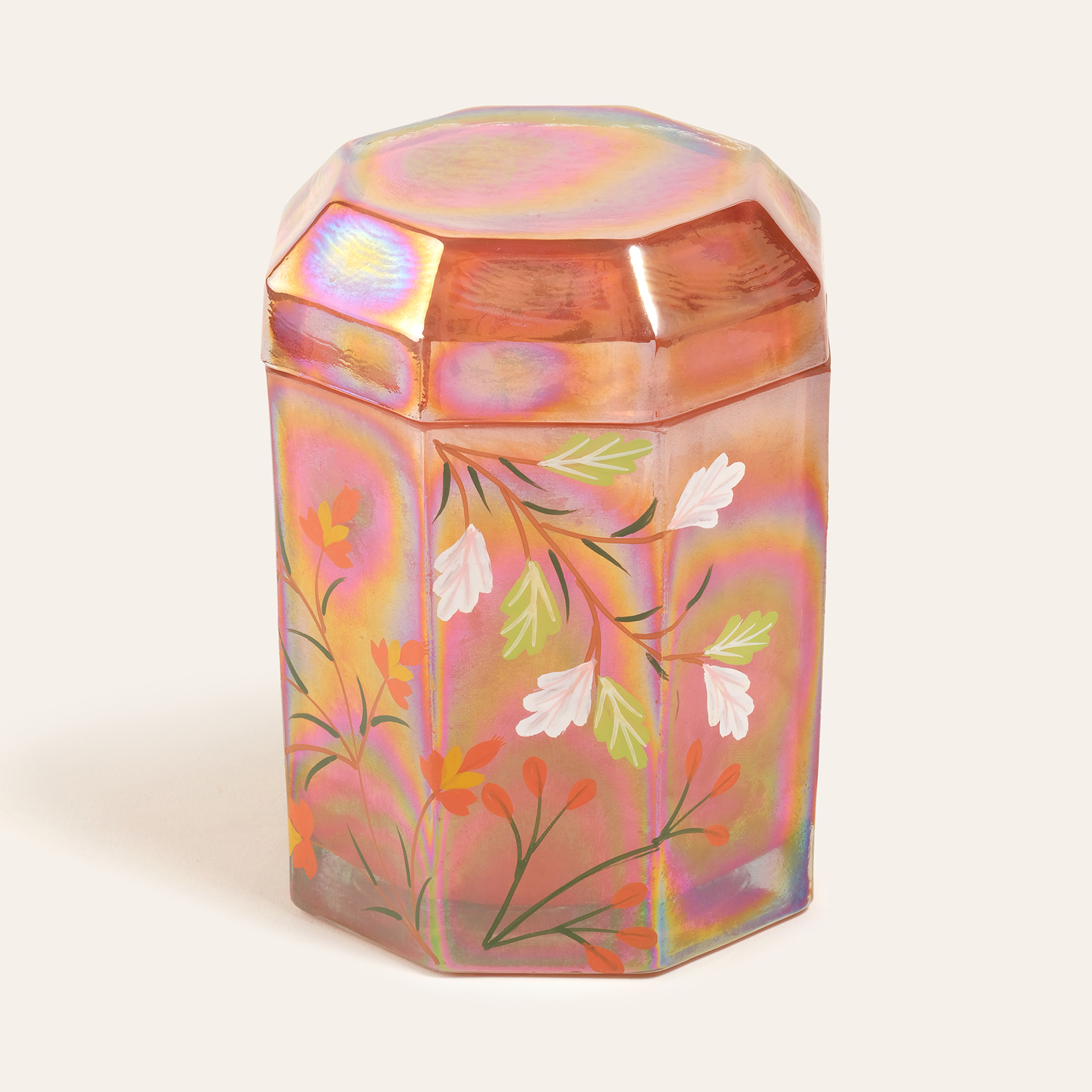 Aravalı El Boyaması Dekoratif Obje 10x10x14 Cm Lüster Turuncu