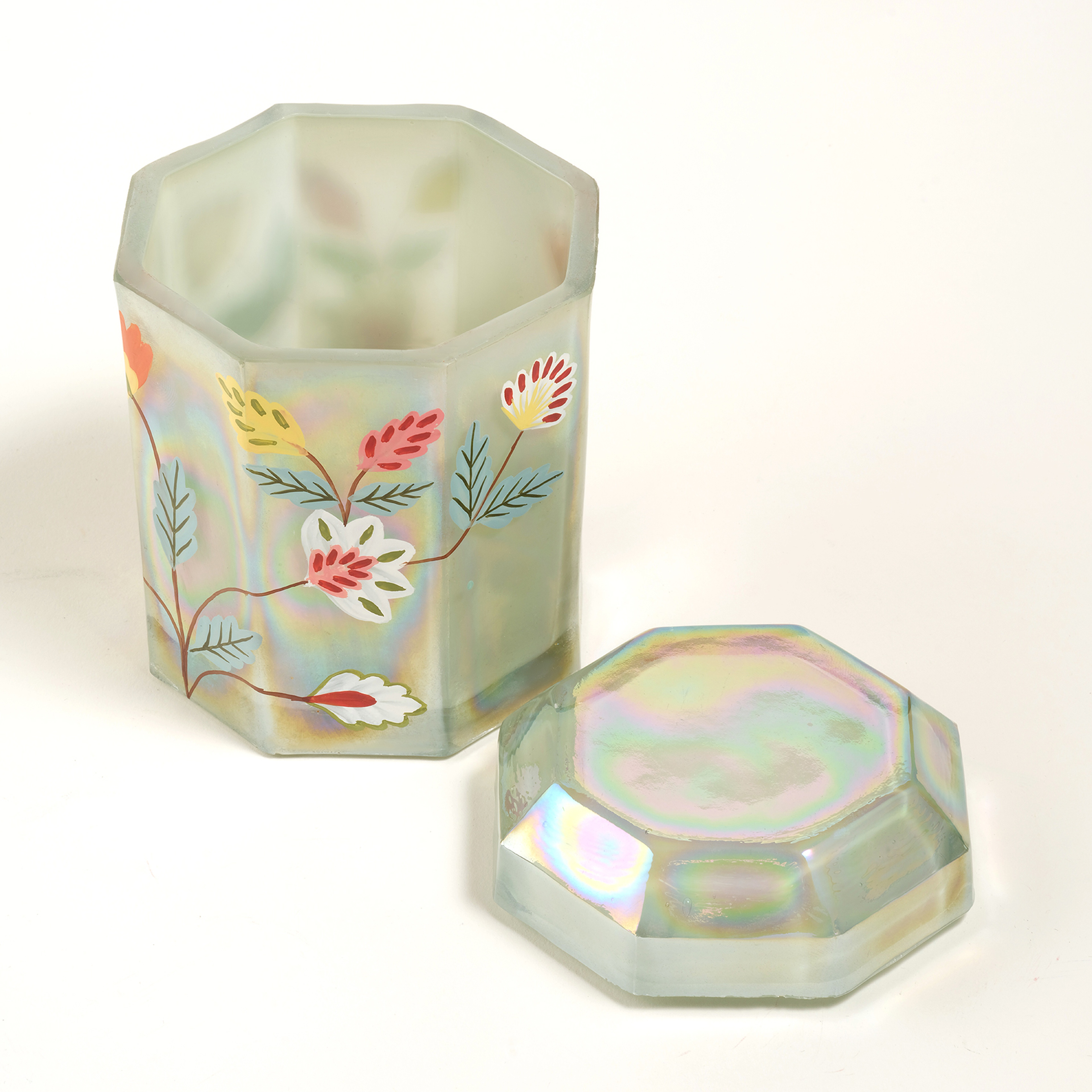 Aravalı El Boyaması Dekoratif Obje 10x10x14 Cm Lüster Yeşil