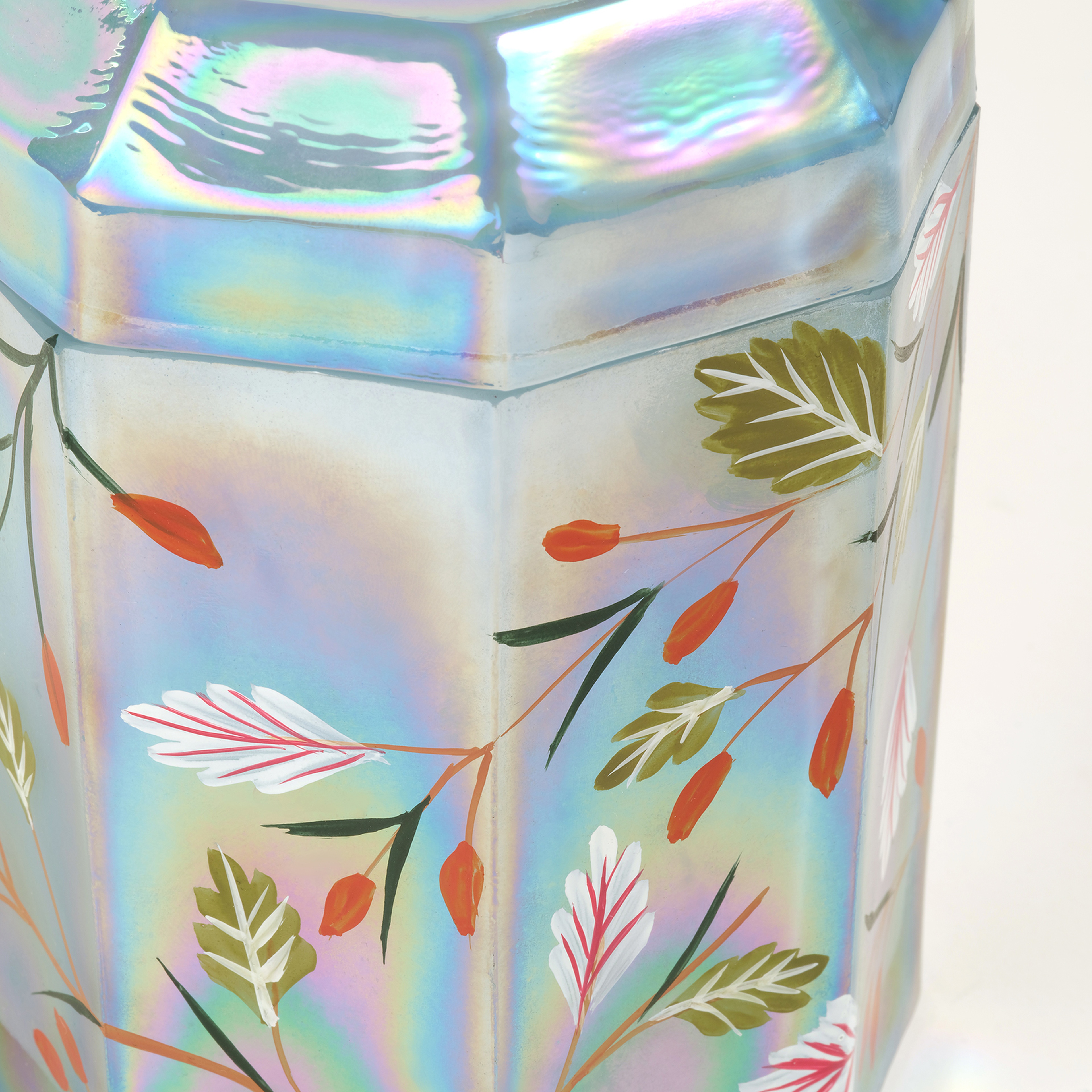 Aravalı El Boyaması Dekoratif Obje 10x10x14 Cm Lüster Mavi