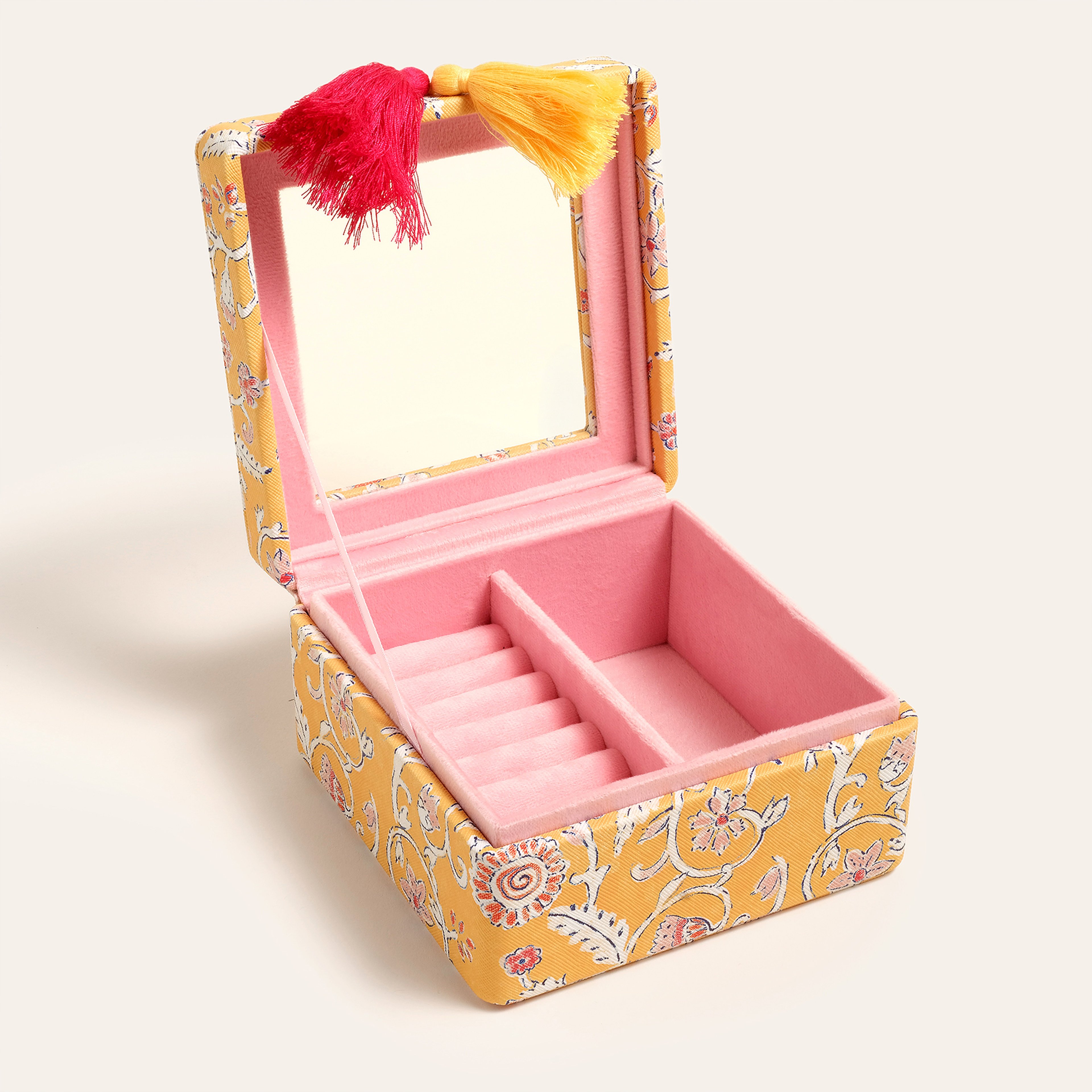 Meılın Pvc Takı Kutusu 14x14x8 Cm Sarı