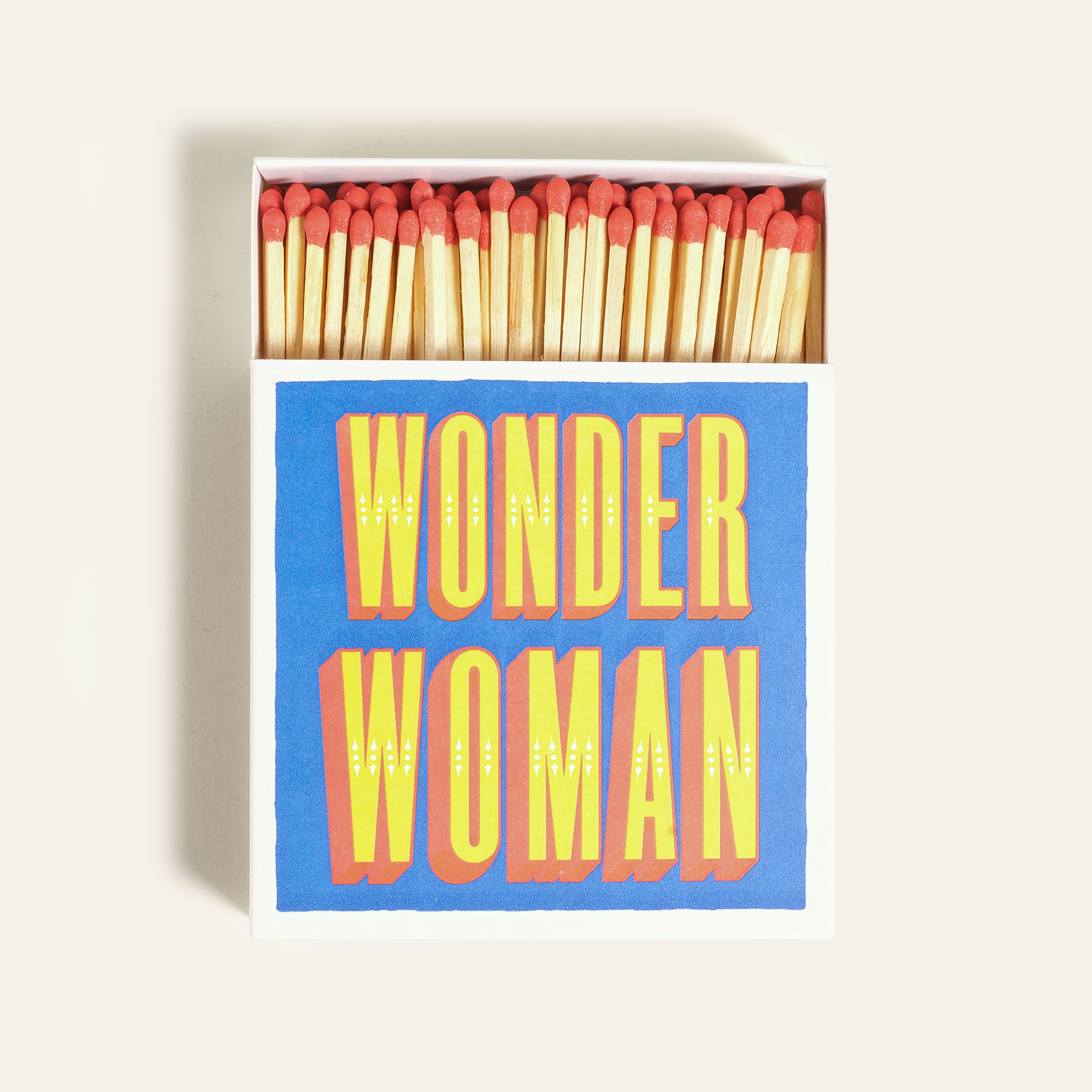 Wonder Woman Ahşap Kibrit Hediyelik Eşya 11x11x3 Cm Renkli
