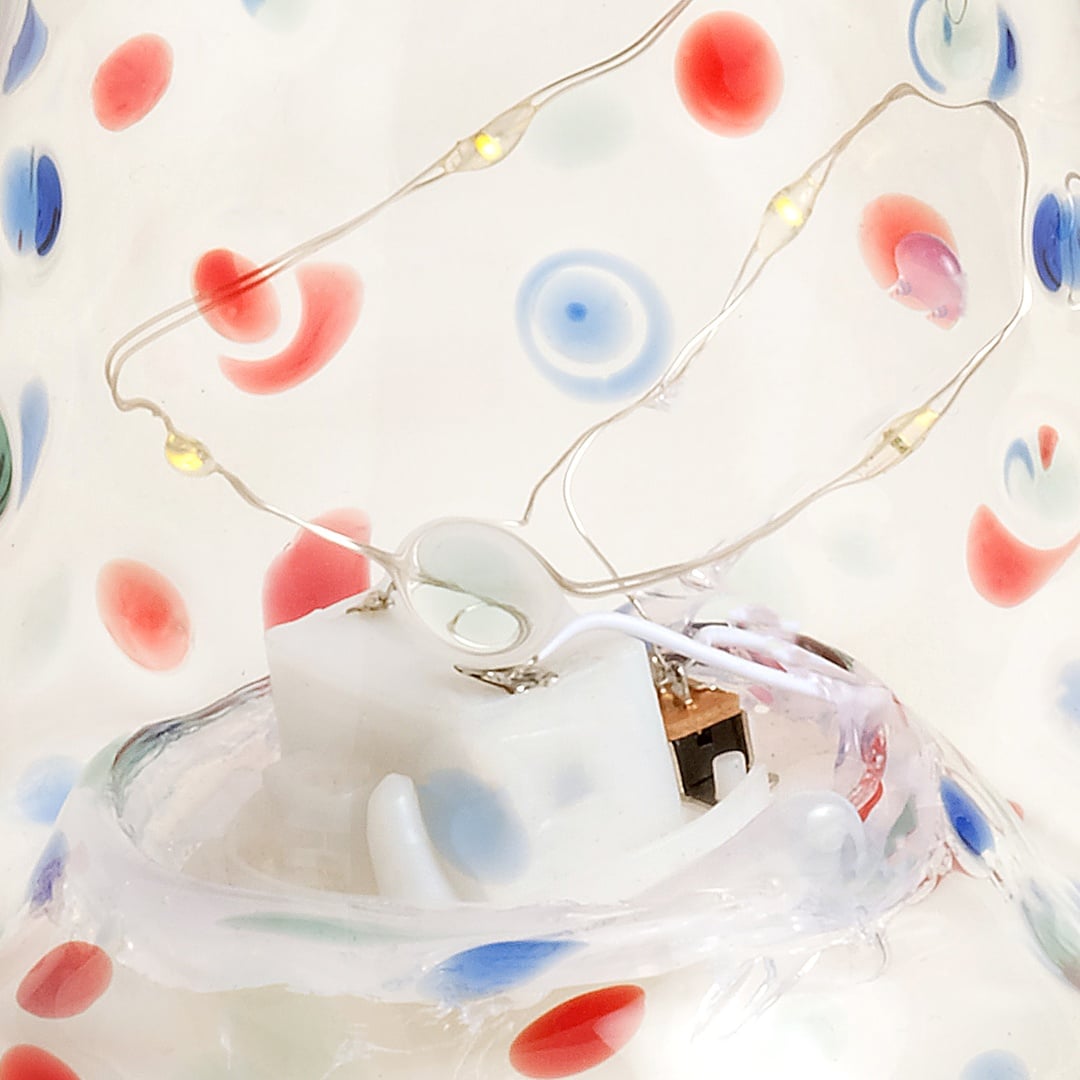 Henan Borosilikat Cam Dekoratif Aydınlatma 23 Cm Şeffaf - Renkli