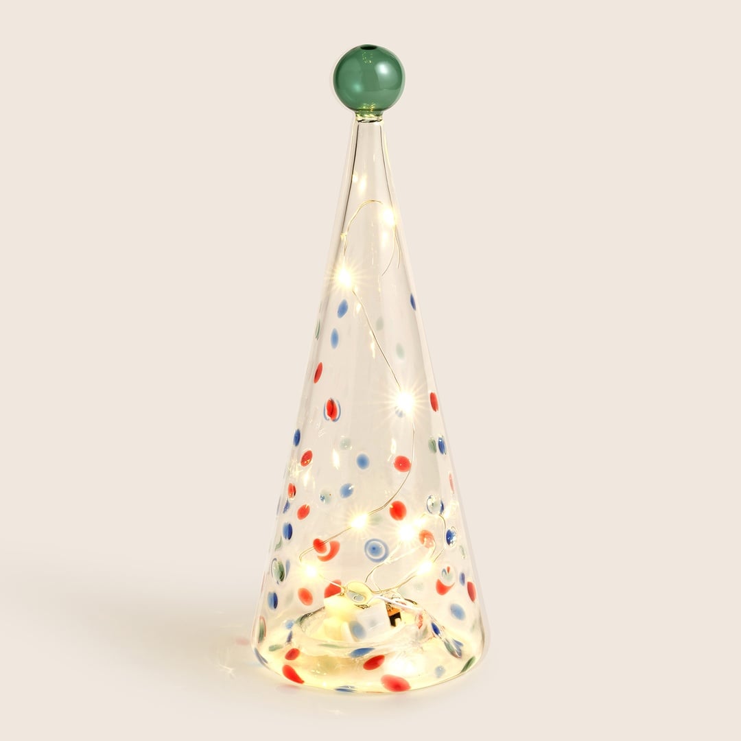 Henan Borosilikat Cam Dekoratif Aydınlatma 23 Cm Şeffaf - Renkli