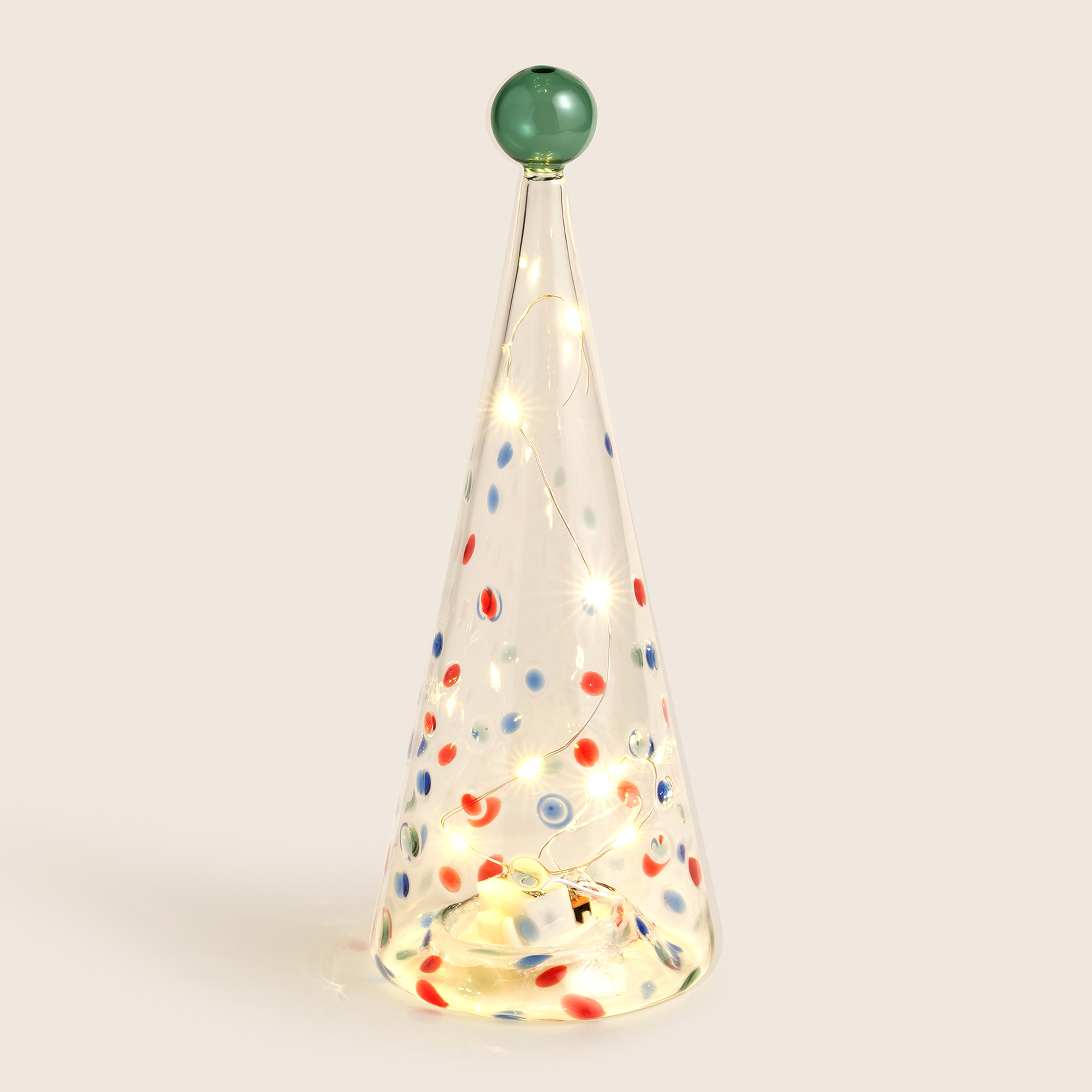 Henan Borosilikat Cam Dekoratif Aydınlatma 23 Cm Şeffaf - Renkli