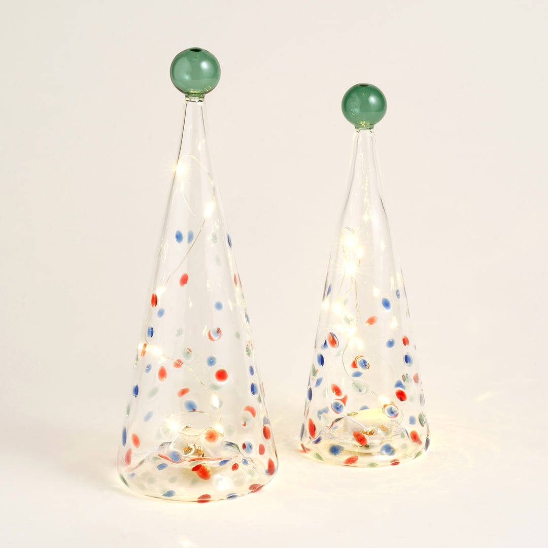 Henan Borosilikat Cam Dekoratif Aydınlatma 20 Cm Şeffaf - Renkli