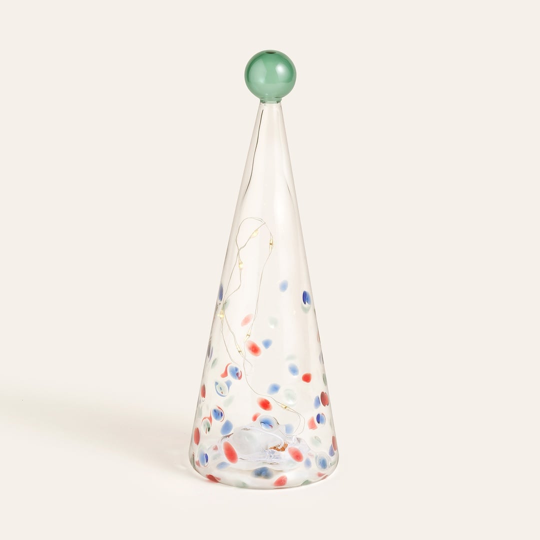 Henan Borosilikat Cam Dekoratif Aydınlatma 20 Cm Şeffaf - Renkli