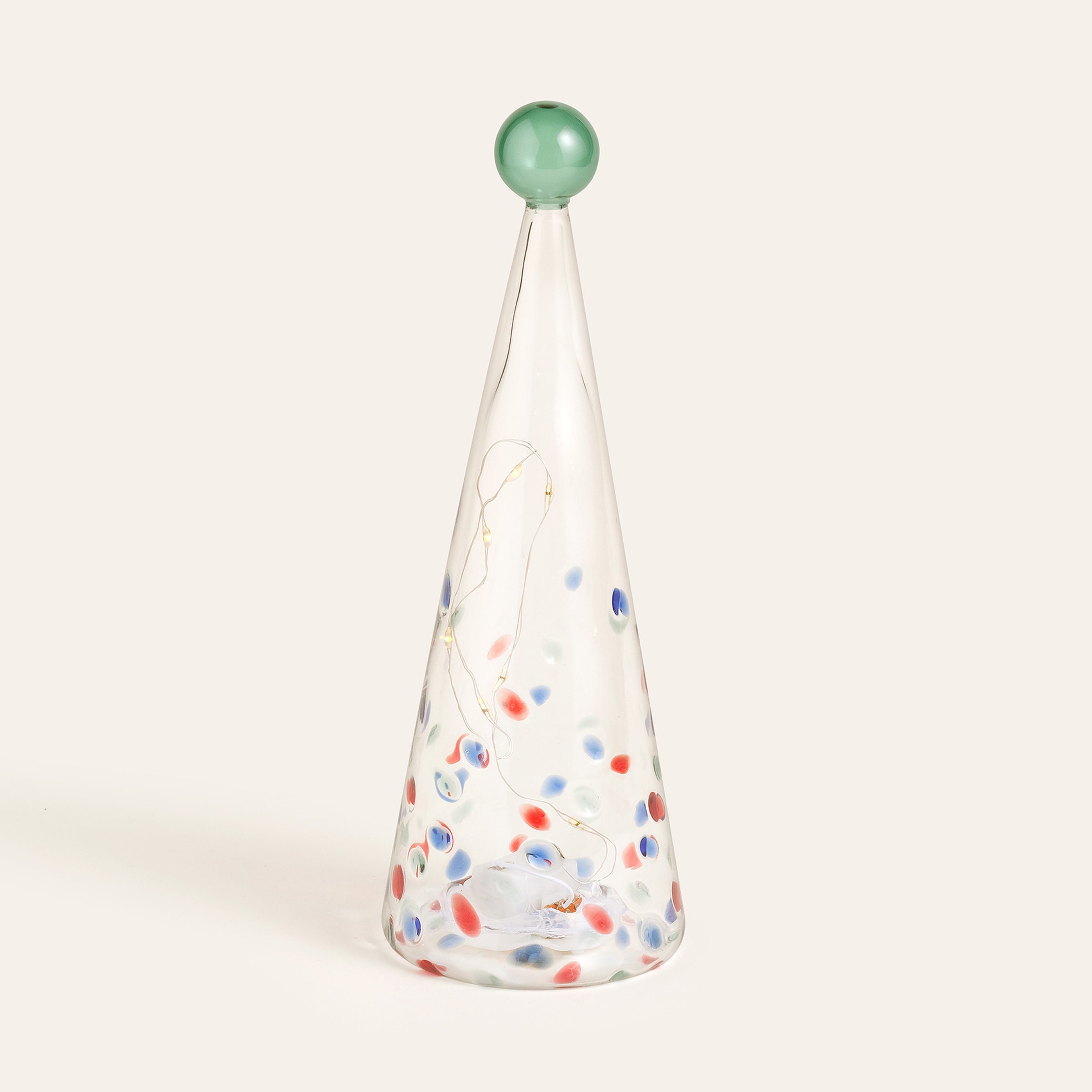 Henan Borosilikat Cam Dekoratif Aydınlatma 20 Cm Şeffaf - Renkli