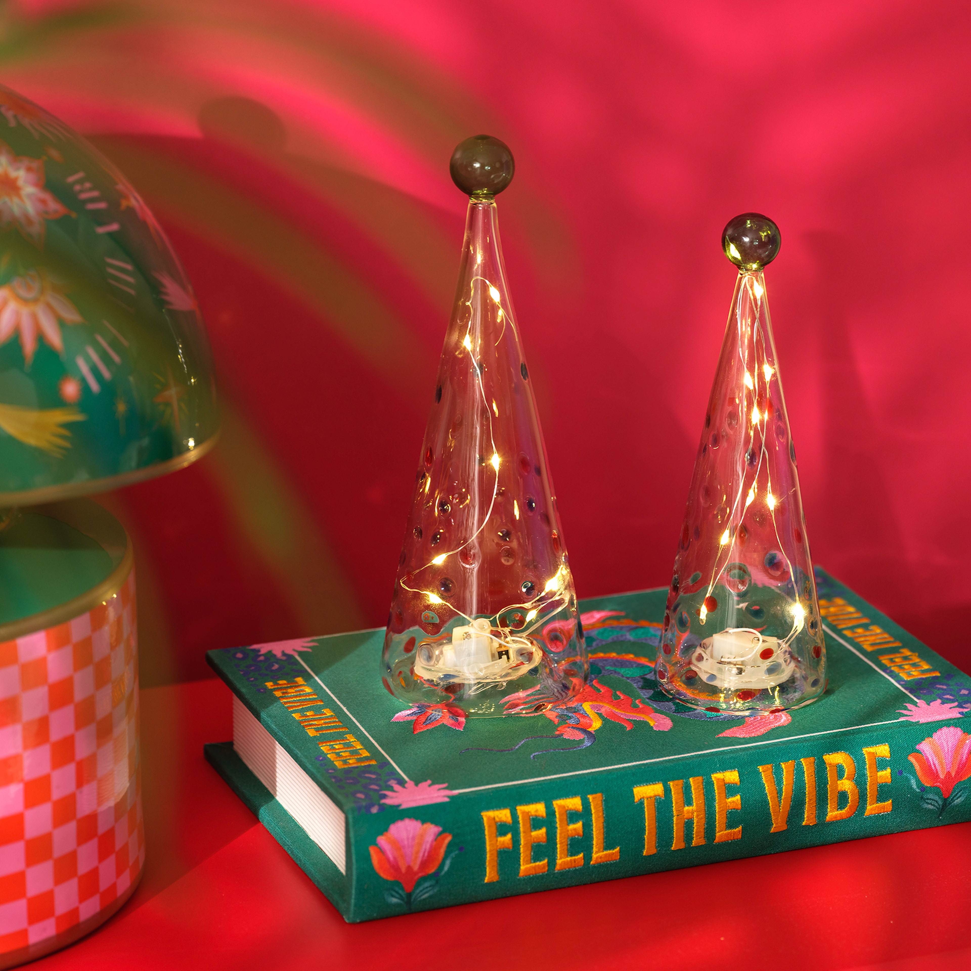 Henan Borosilikat Cam Dekoratif Aydınlatma 20 Cm Şeffaf - Renkli