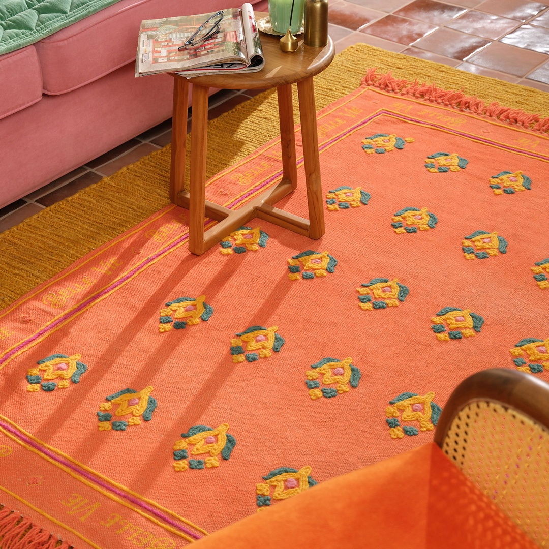 Rajna Pamuk Kilim 160x230 Cm Turuncu