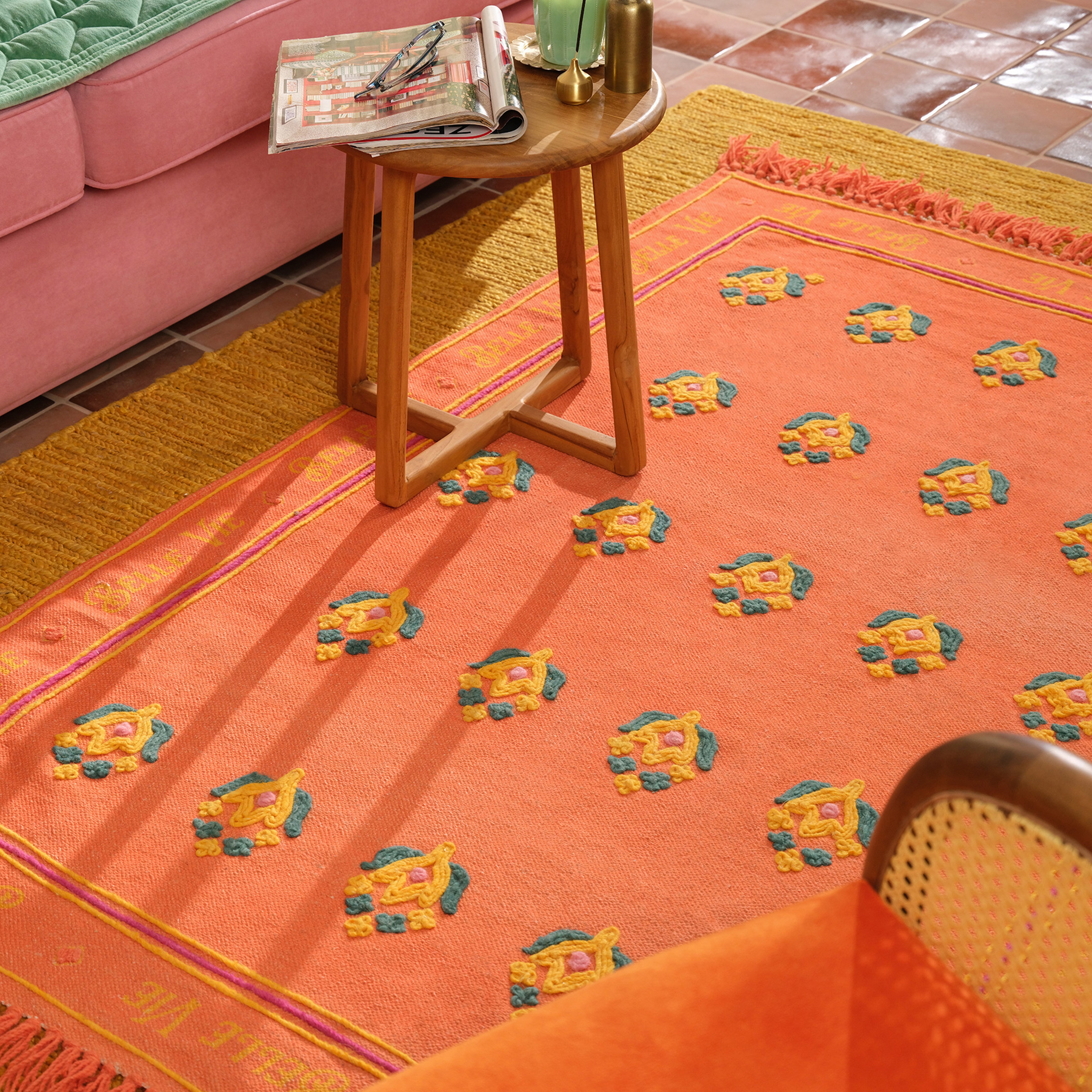 Rajna Pamuk Kilim 160x230 Cm Turuncu