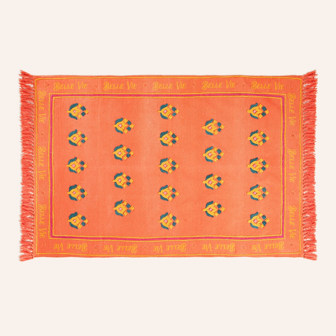 Rajna Pamuk Kilim 160x230 Cm Turuncu