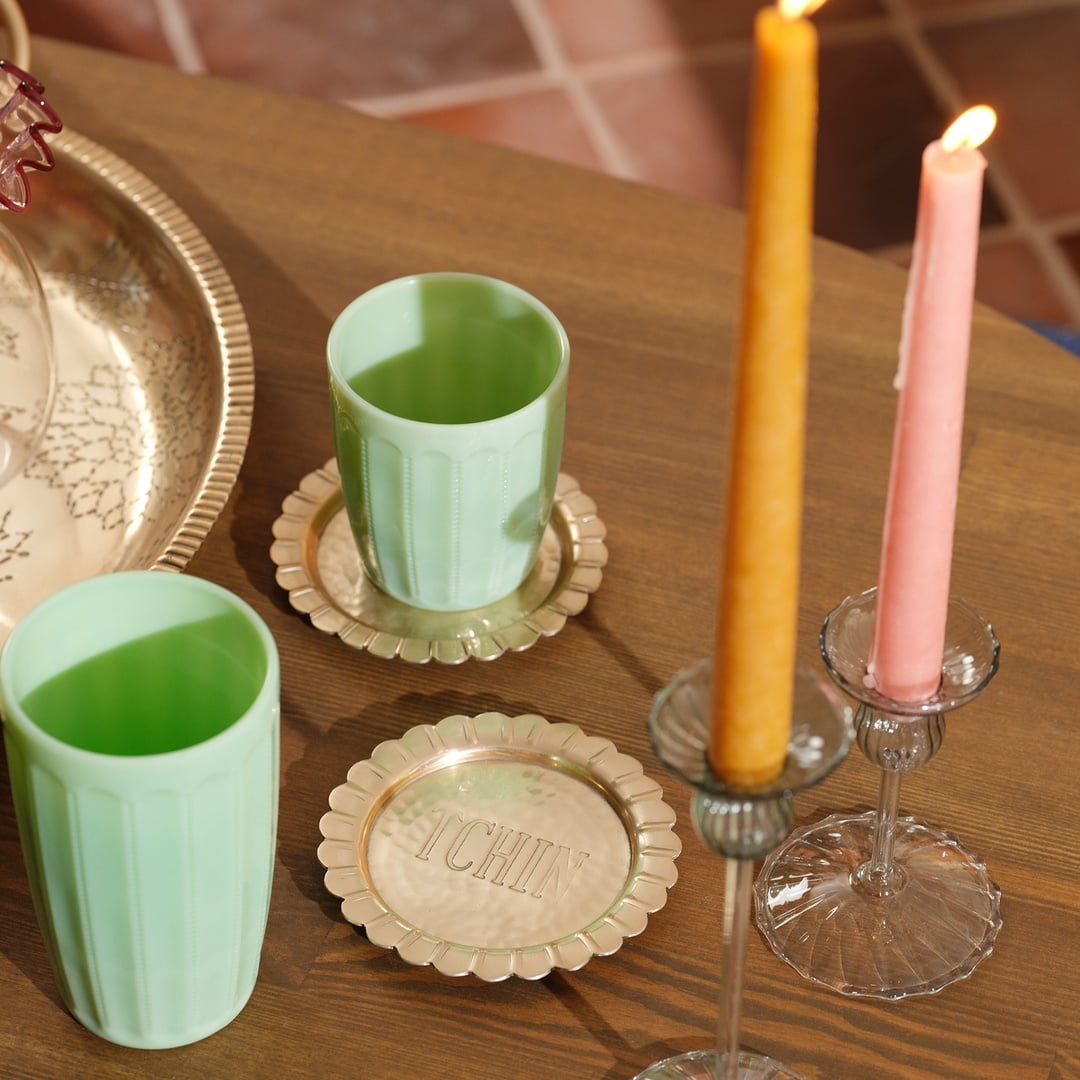 Nanpur Metal Bardak Altlığı 11x11x6 Cm Altın