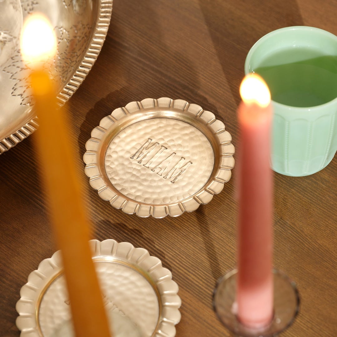 Nanpur Metal Bardak Altlığı 11x11x6 Cm Altın