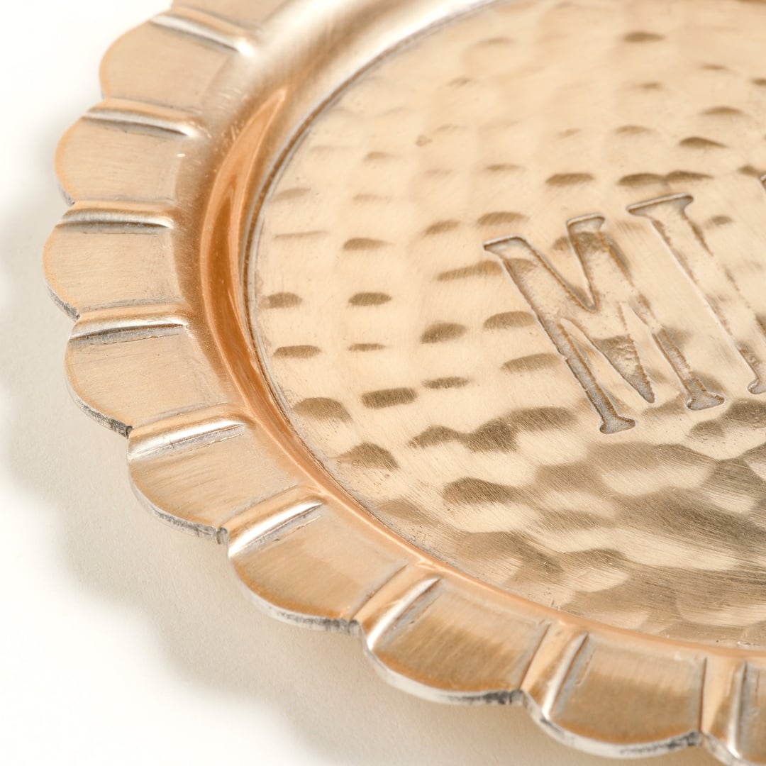 Nanpur Metal Bardak Altlığı 11x11x6 Cm Altın