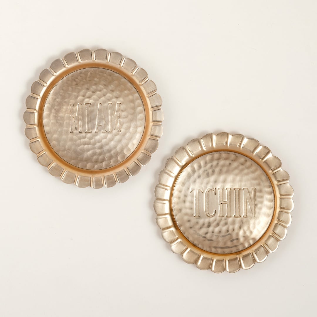 Nanpur Metal Bardak Altlığı 11x11x6 Cm Altın