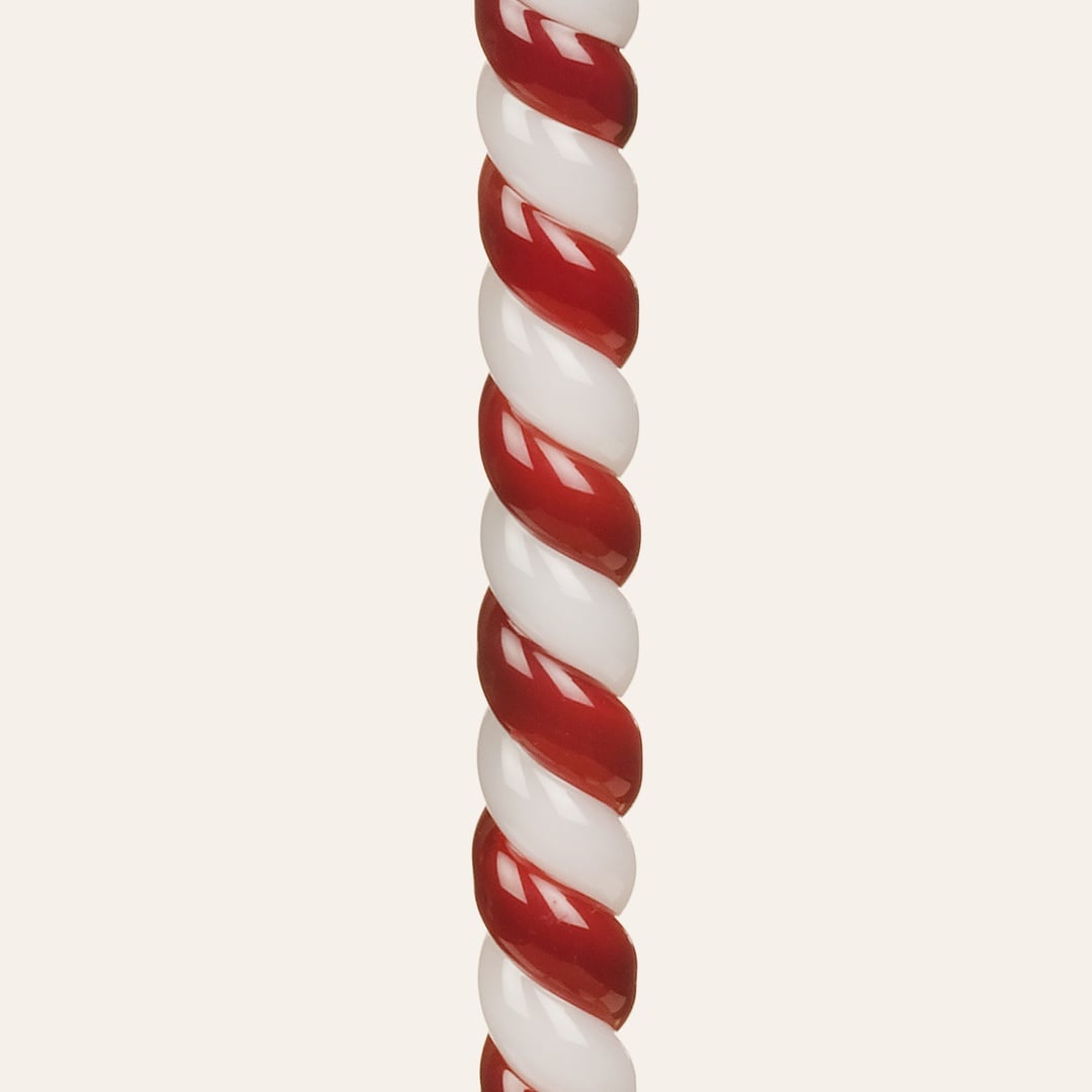 Henan Borosilikat Cam Şamdan 22 Cm Kırmızı