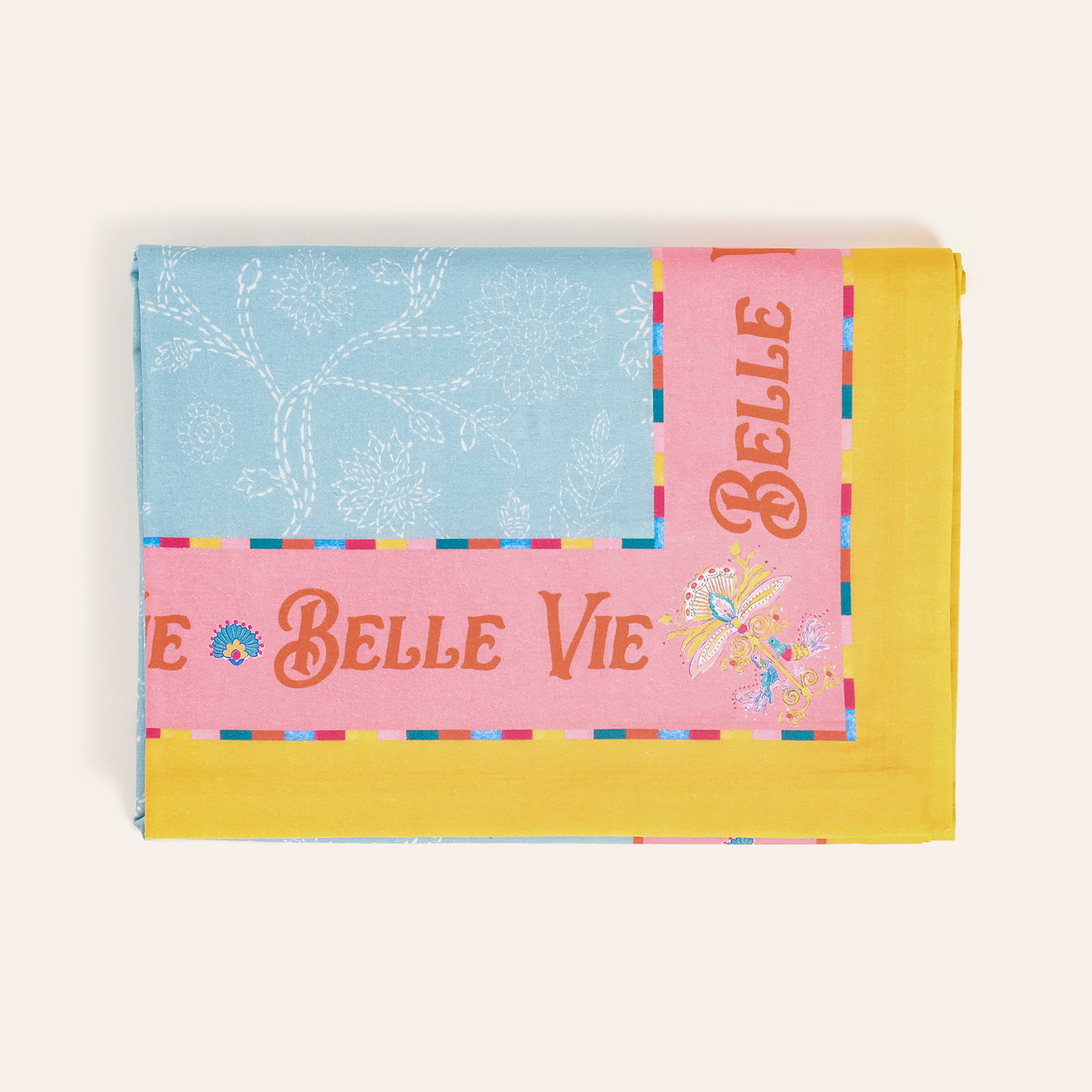 Nilüfer Dijital Baskılı Pamuk Masa Örtüsü 160x240 Cm Açık Yeşil