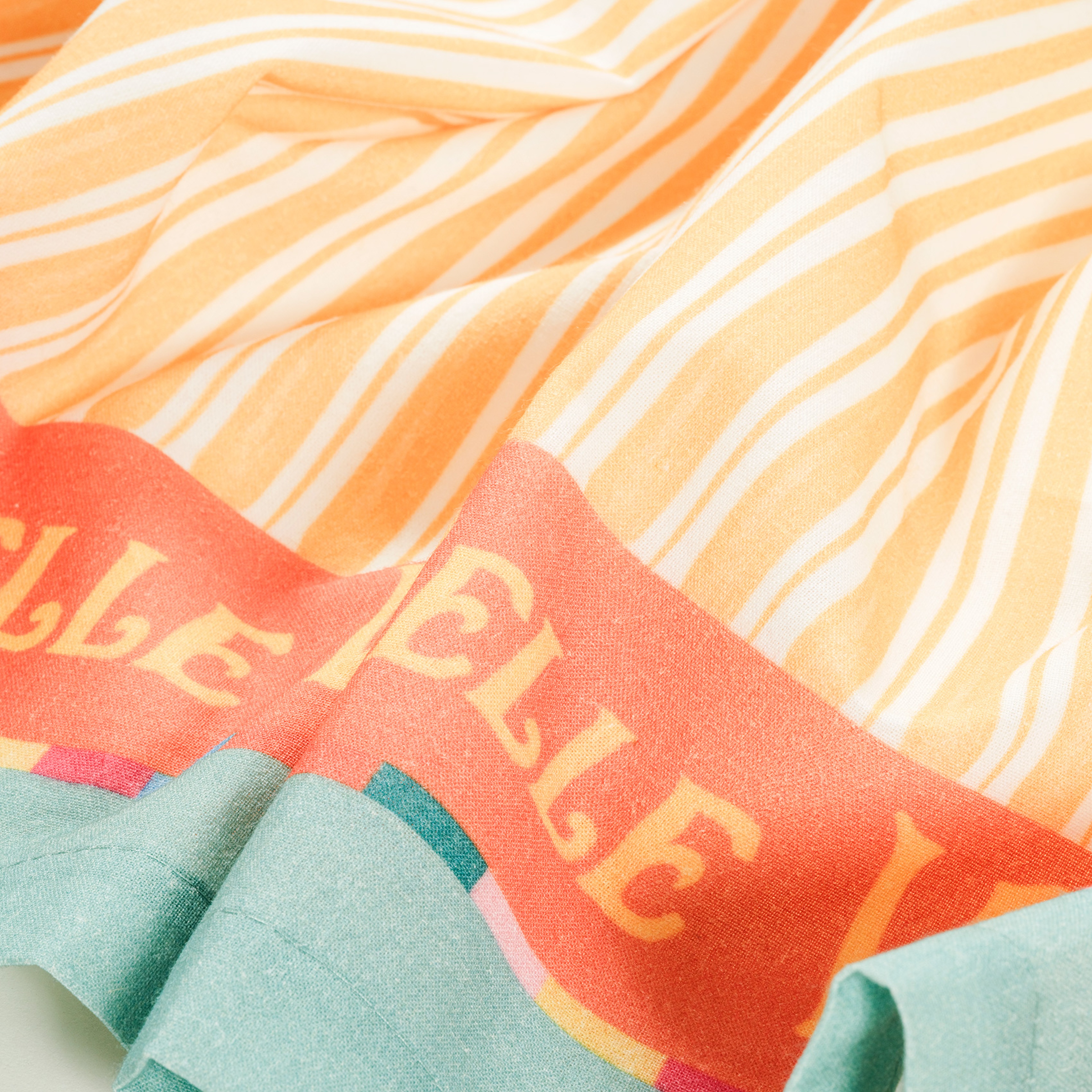 Nilüfer Dijital Baskılı Püsküllü Pamuk Runner 50x180 Cm Sarı