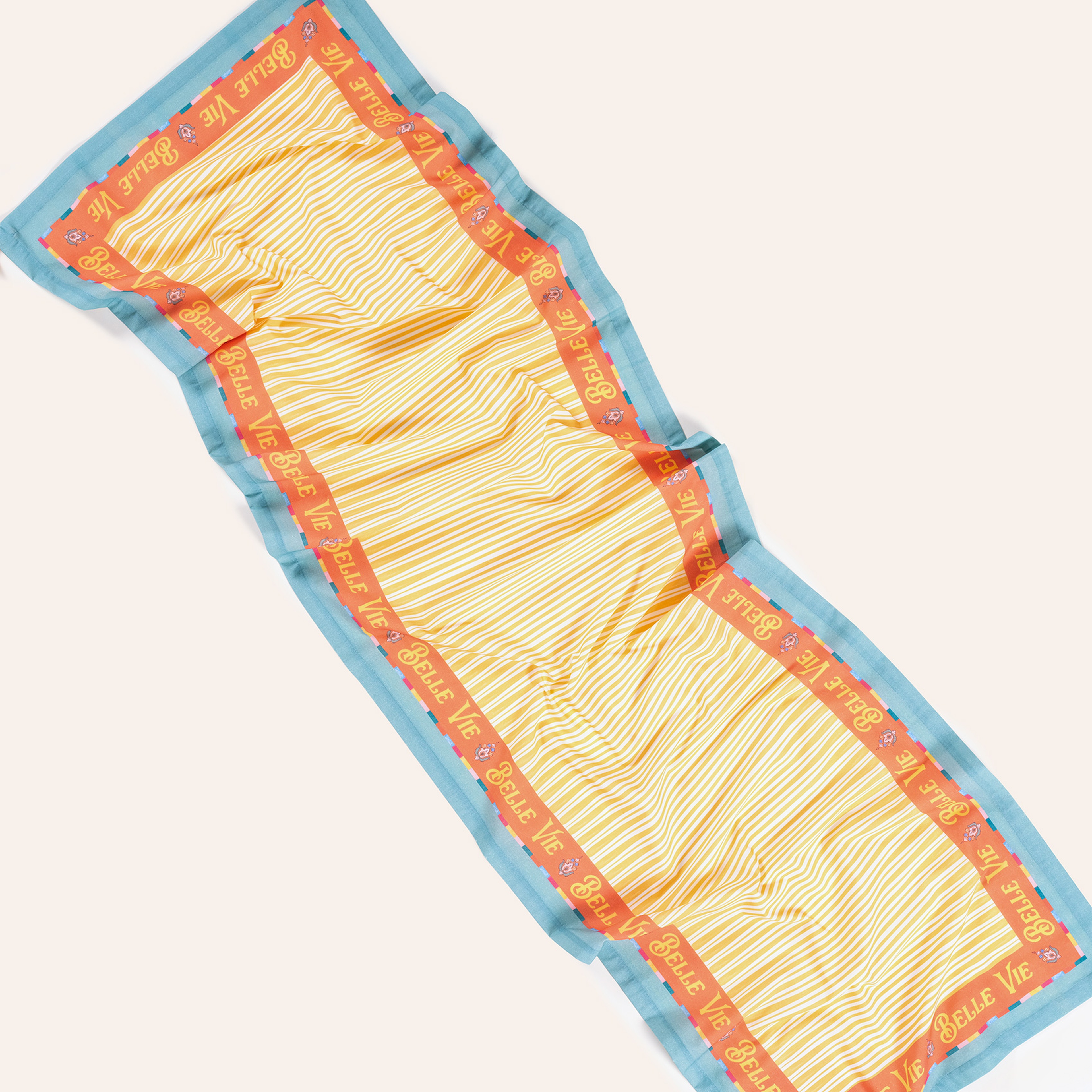 Nilüfer Dijital Baskılı Püsküllü Pamuk Runner 50x180 Cm Sarı