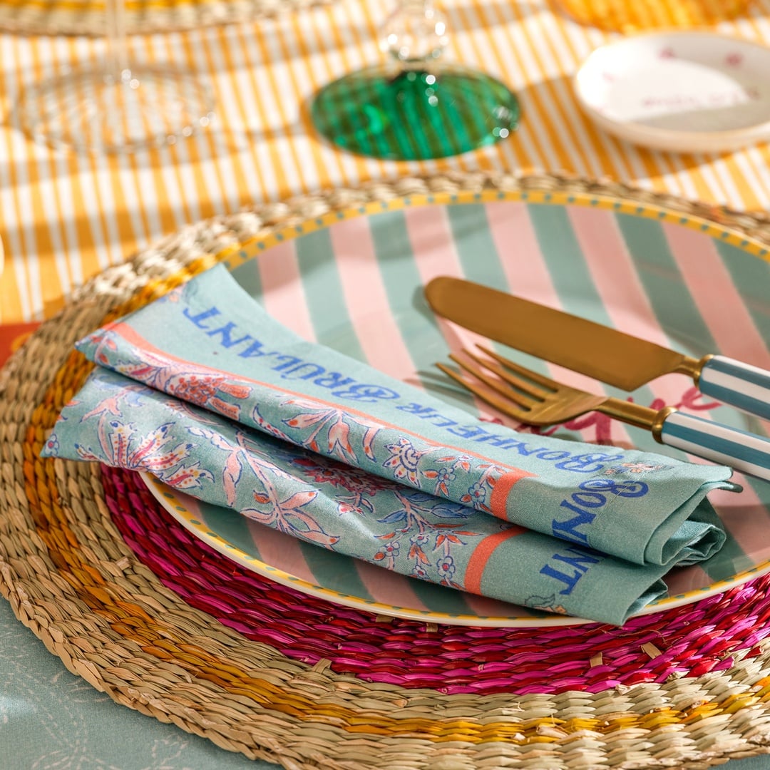 Nilüfer Dijital Baskılı Pamuk Peçete Seti 45x45 Cm Renkli