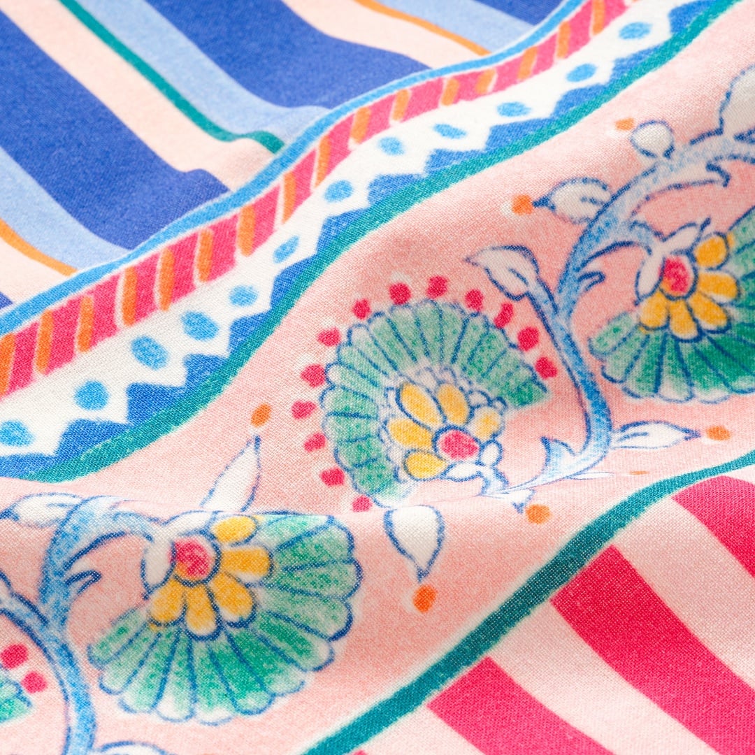 Nilüfer Dijital Baskılı Pamuk Masa Örtüsü 160x240 Cm Mavi