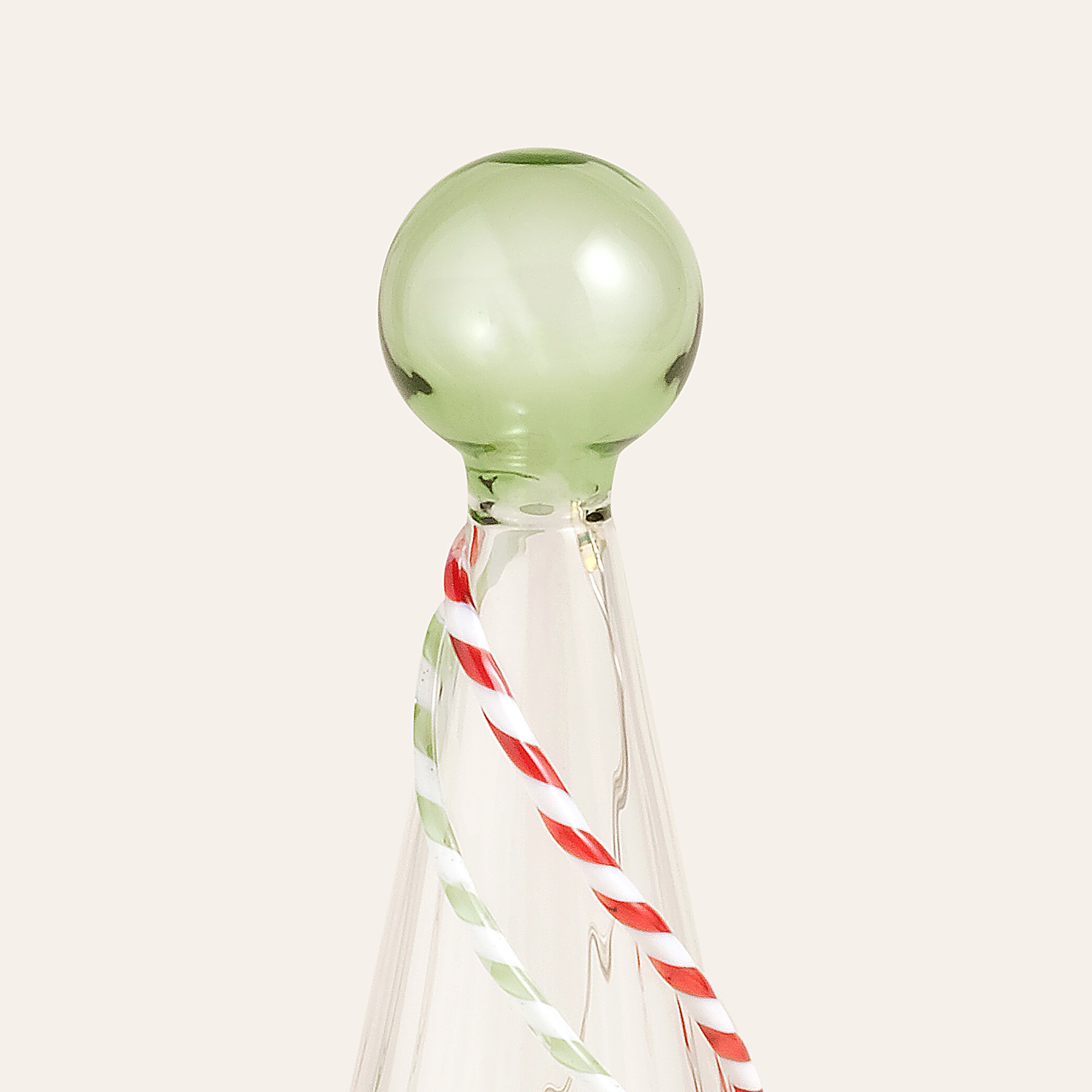 Henan Borosilikat Cam Dekoratif Aydınlatma 23 Cm Şeffaf- Kırmızı