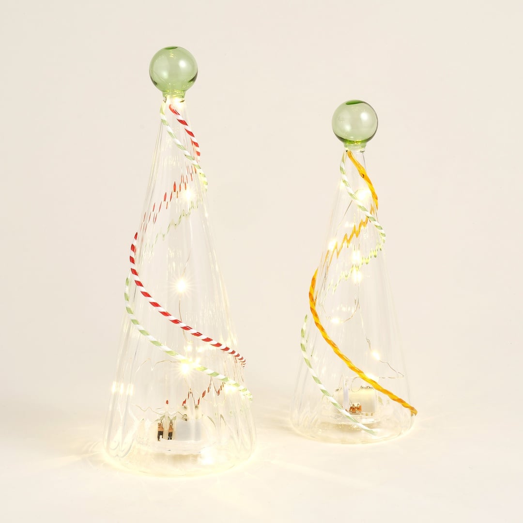 Henan Borosilikat Cam Dekoratif Aydınlatma 20 Cm Şeffaf - Sarı