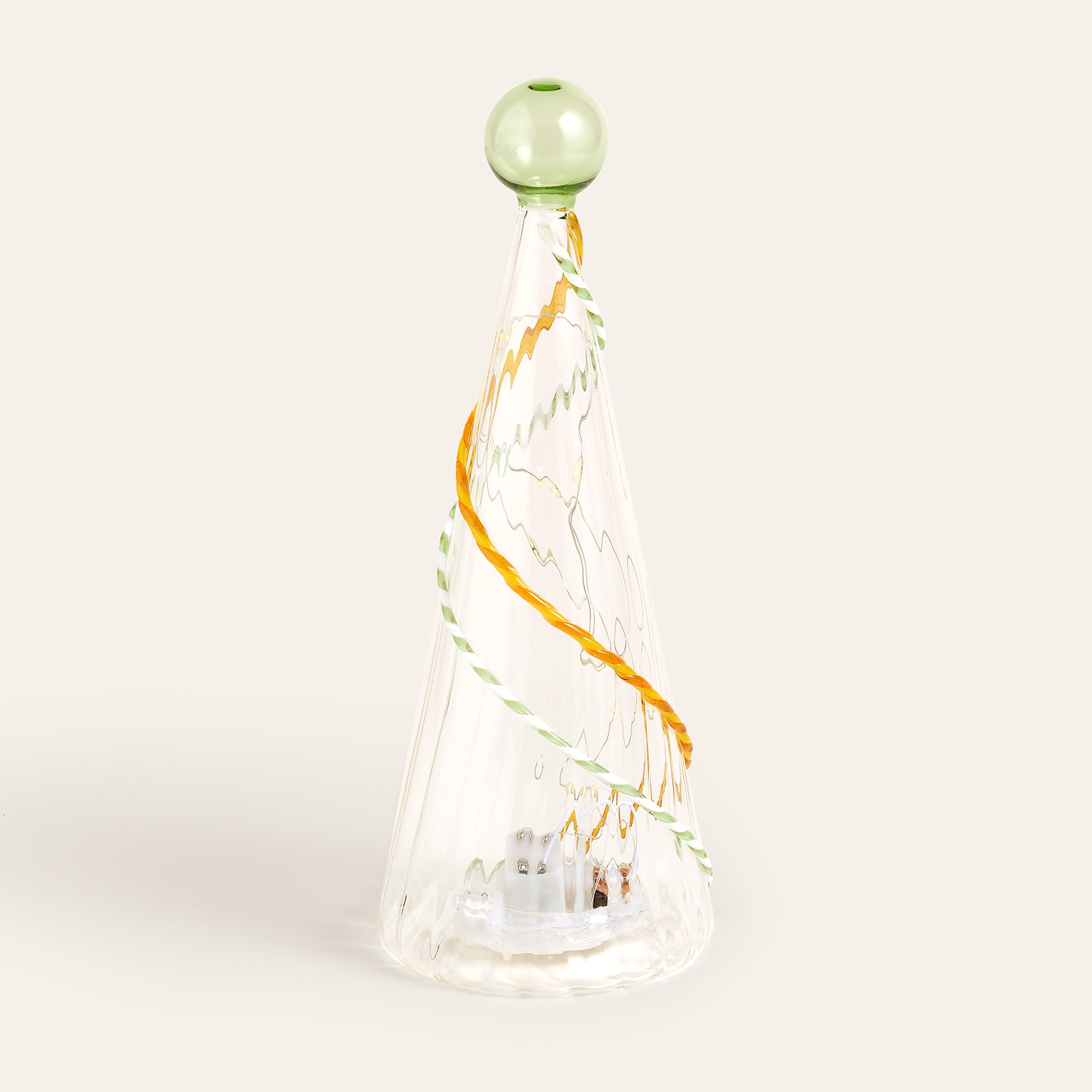 Henan Borosilikat Cam Dekoratif Aydınlatma 20 Cm Şeffaf - Sarı