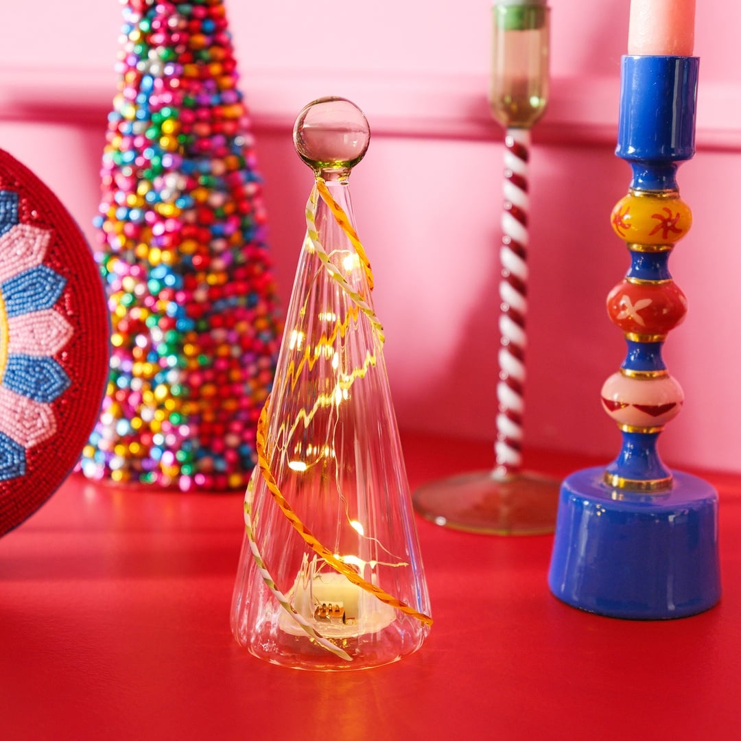 Henan Borosilikat Cam Dekoratif Aydınlatma 20 Cm Şeffaf - Sarı