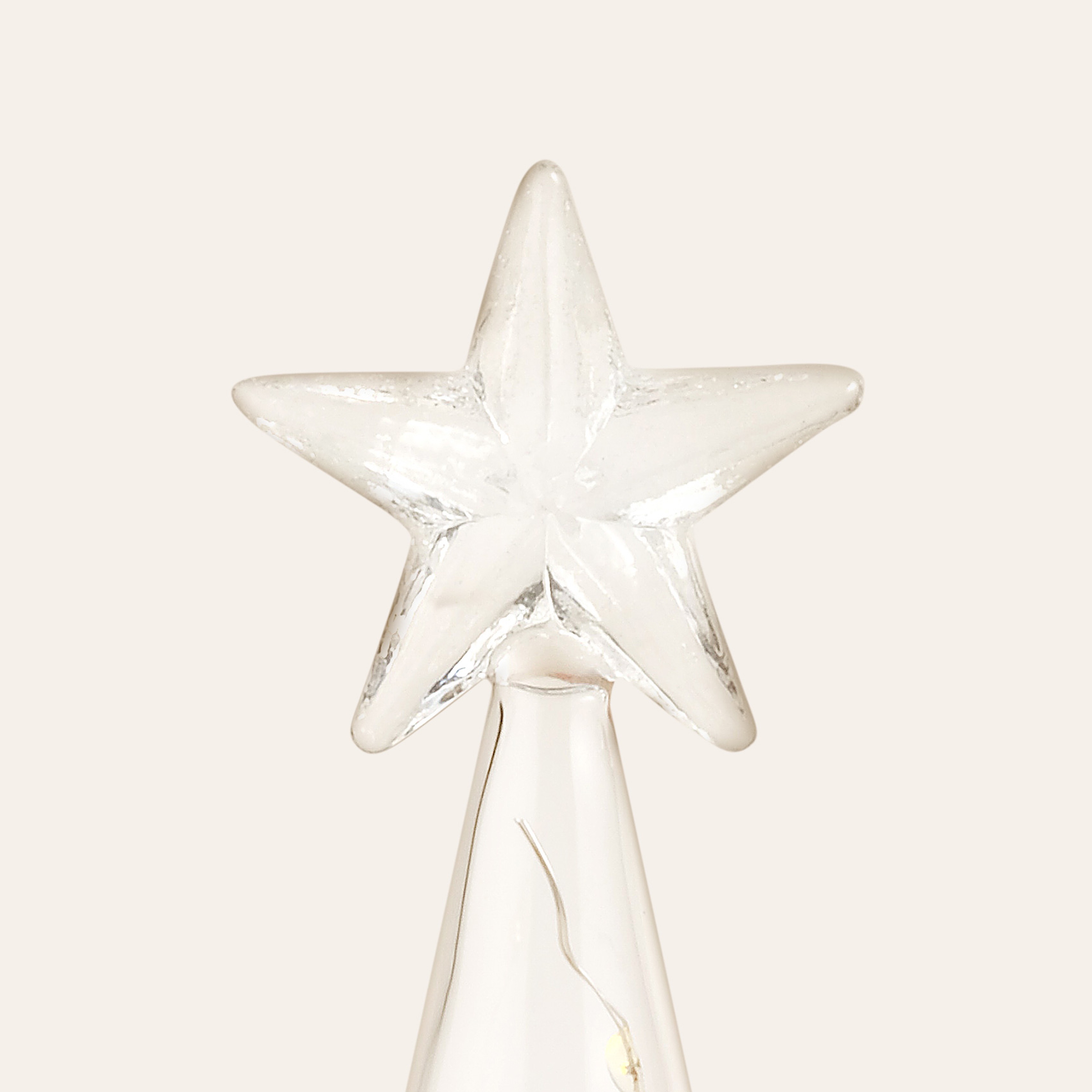 Henan Borosilikat Cam Dekoratif Aydınlatma 24 Cm Şeffaf- Kırmızı