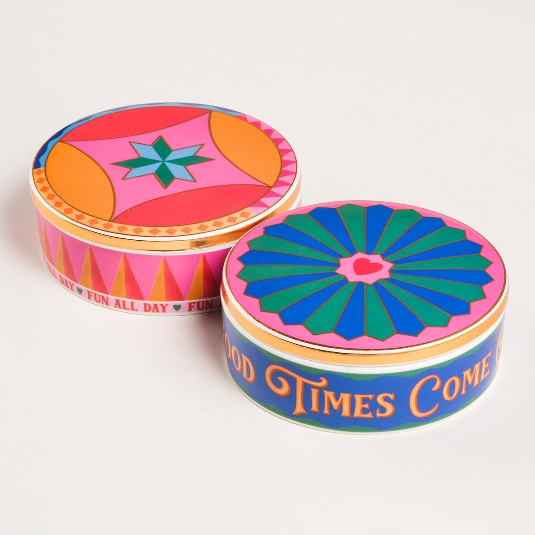 Shekou Porselen Dekoratif Obje 12x12x4 Cm Renkli