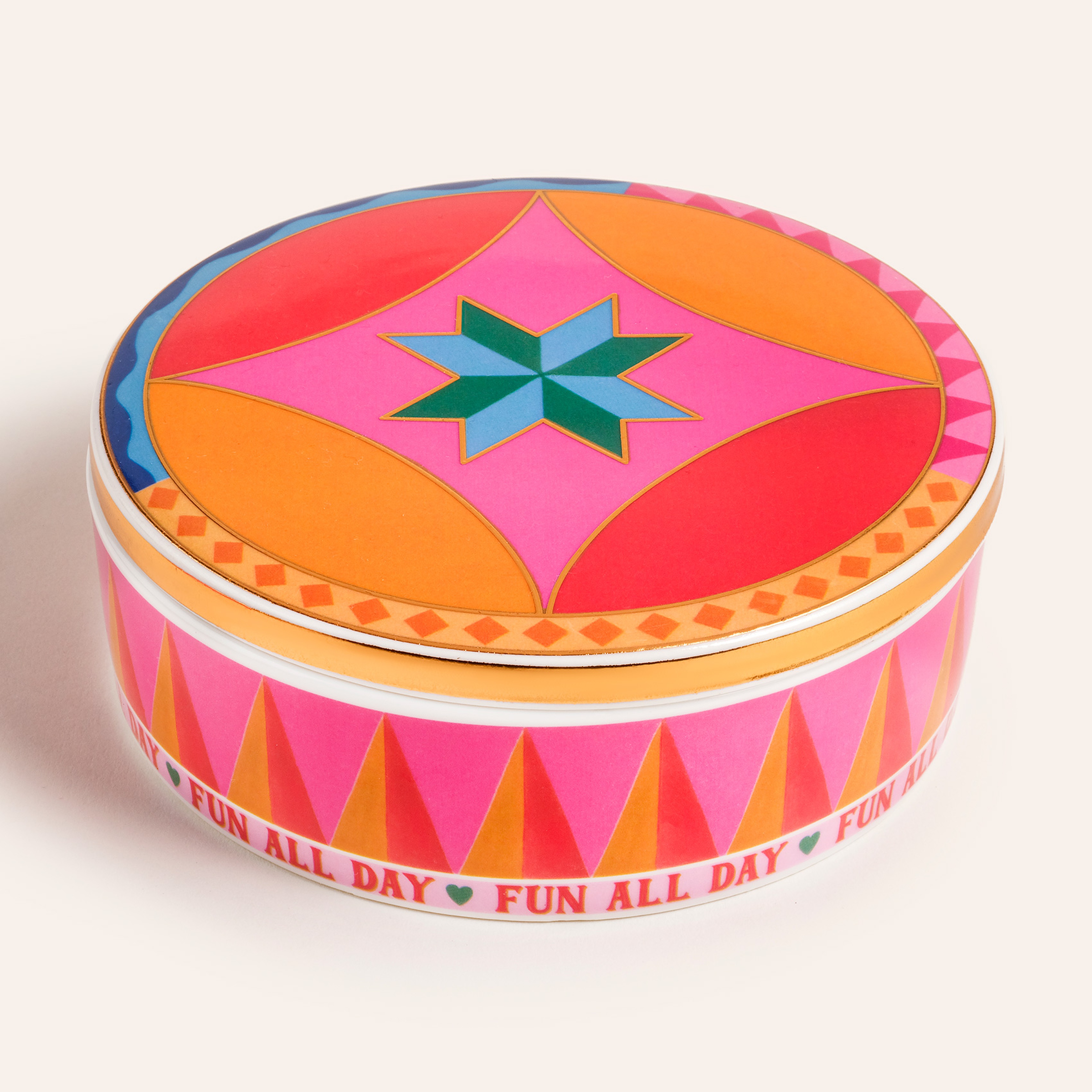 Shekou Porselen Dekoratif Obje 12x12x4 Cm Renkli