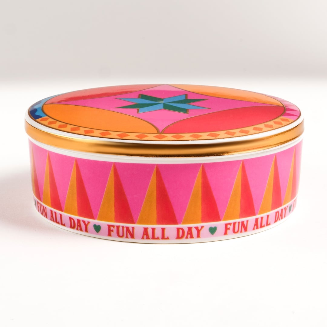 Shekou Porselen Dekoratif Obje 12x12x4 Cm Renkli