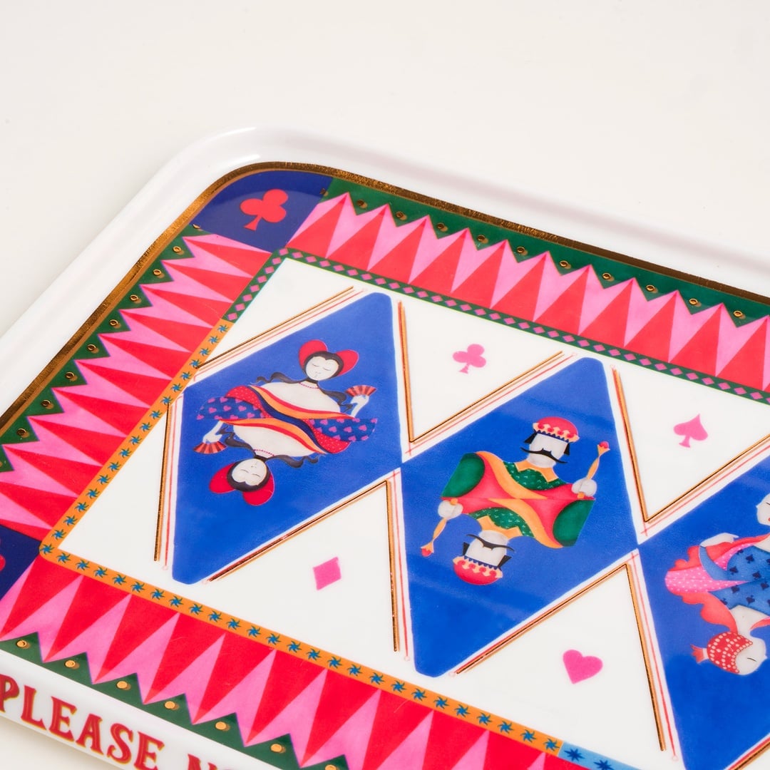 Shekou Porselen Dekoratif Tepsi 31x20x3 Cm Renkli