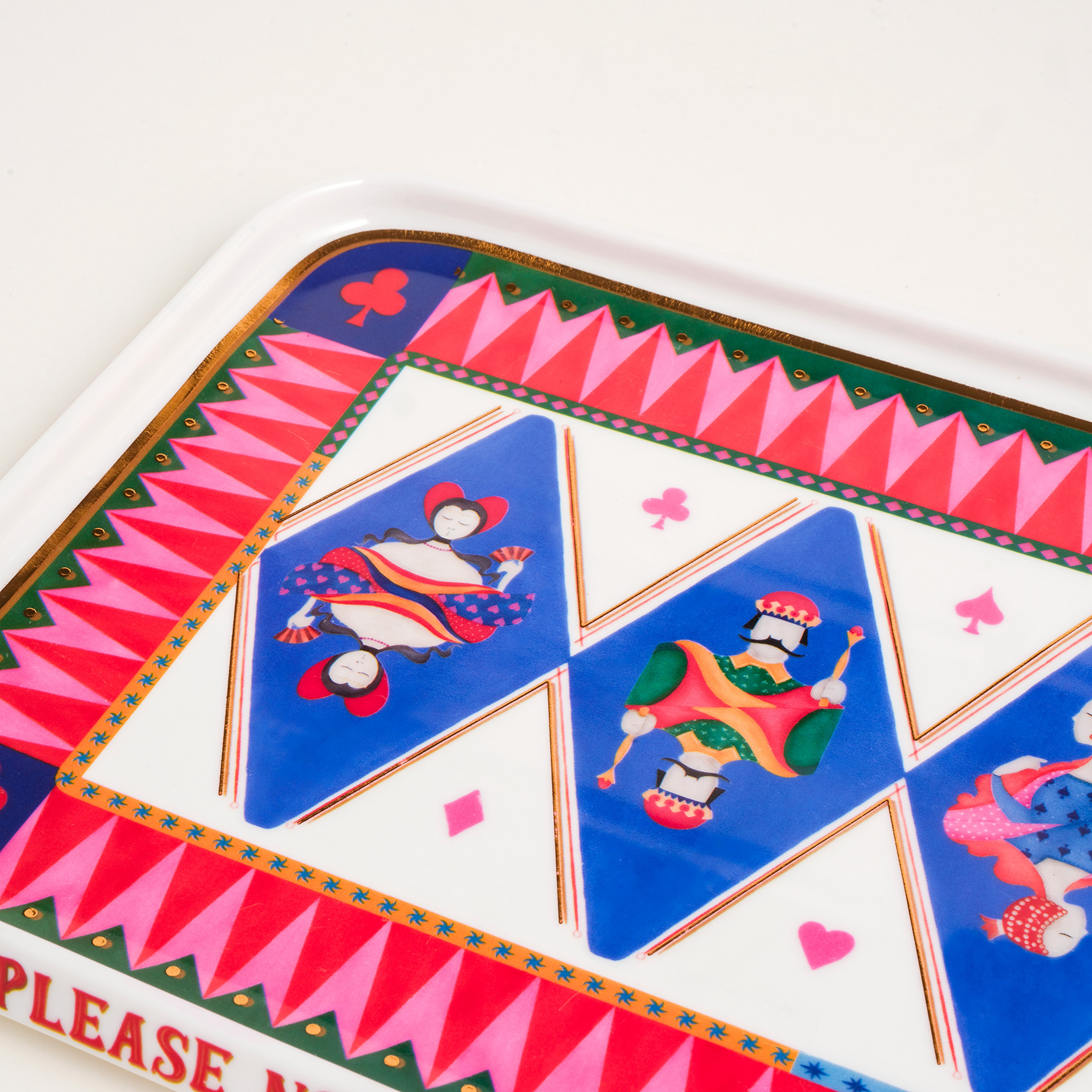 Shekou Porselen Dekoratif Tepsi 31x20x3 Cm Renkli