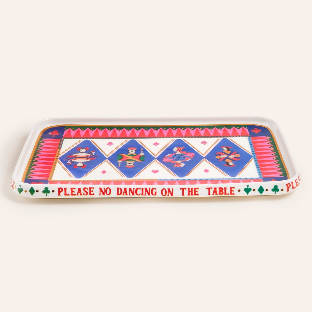 Shekou Porselen Dekoratif Tepsi 31x20x3 Cm Renkli