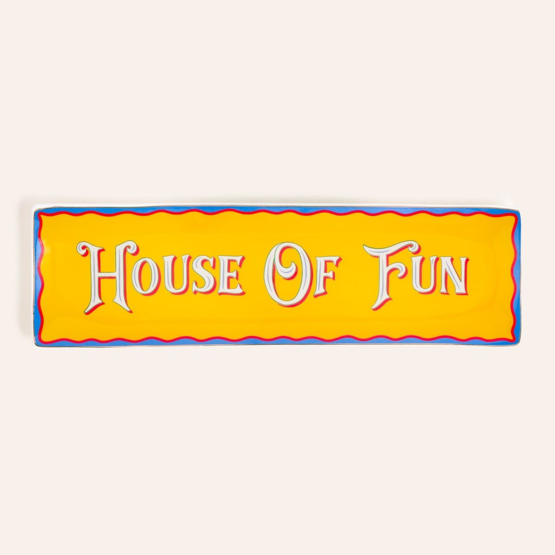 Luohu Porselen Servis Tabağı 35x10x2 Cm Sarı