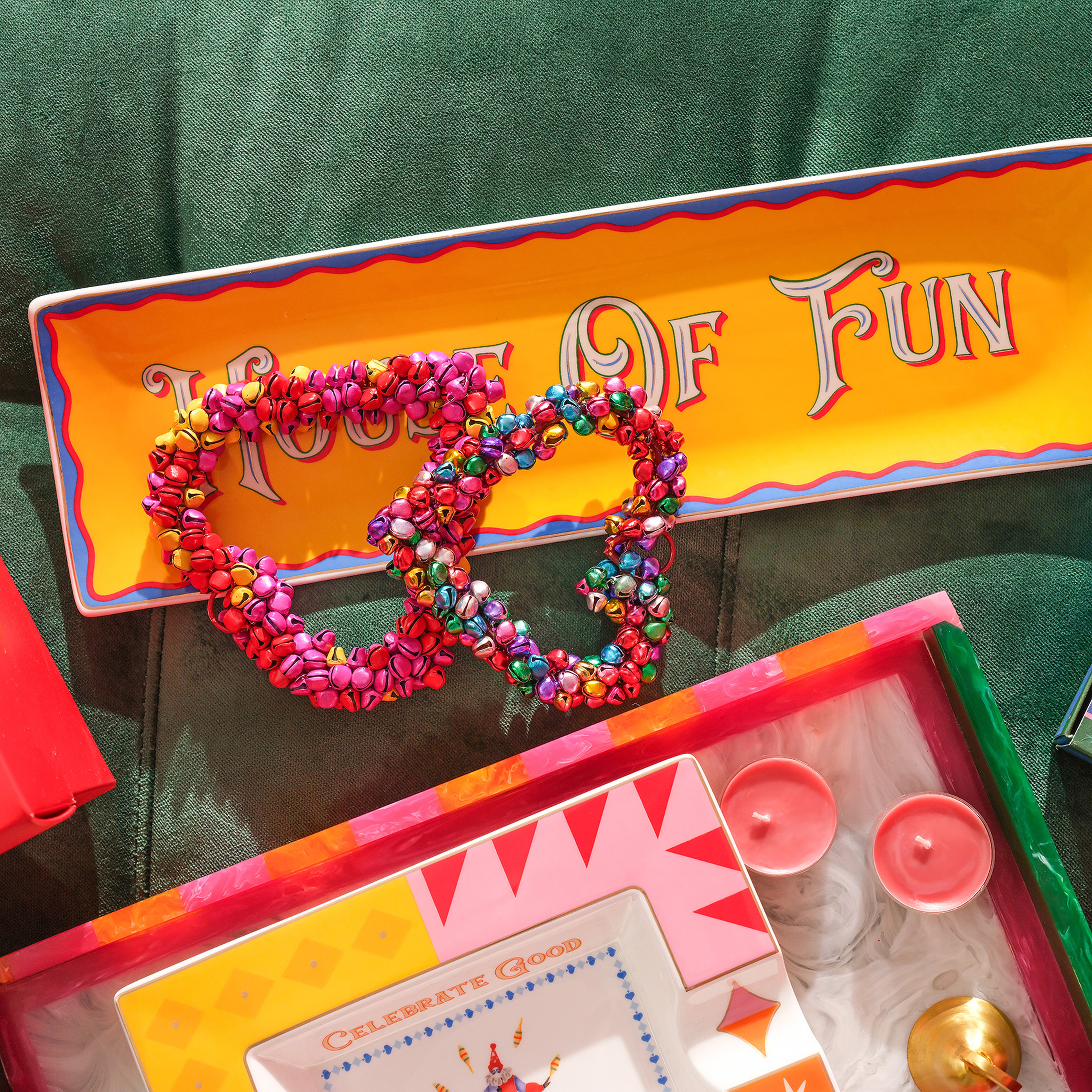 Luohu Porselen Servis Tabağı 35x10x2 Cm Sarı